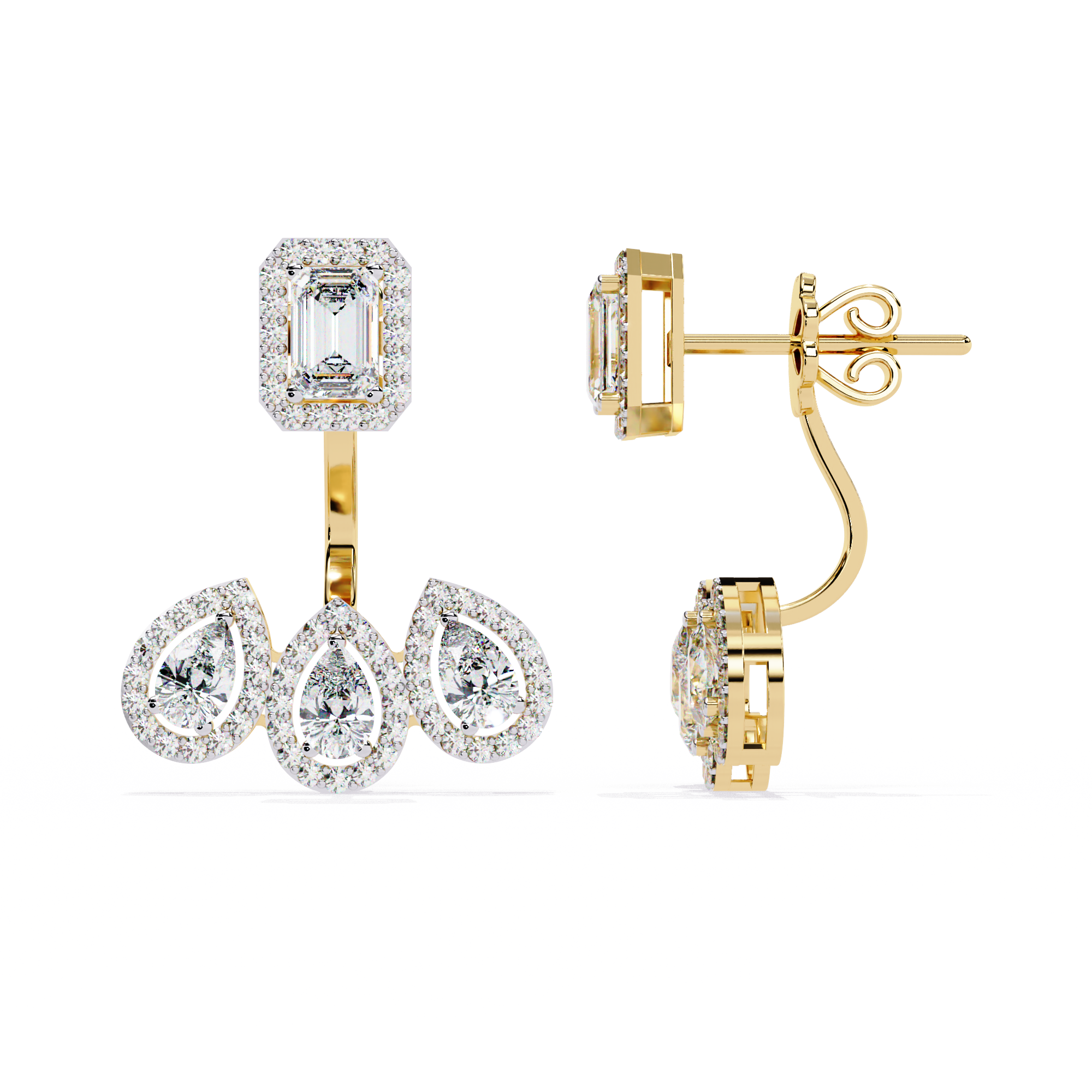 3.60 CT ROYAL RADIANCE EARRING 9k