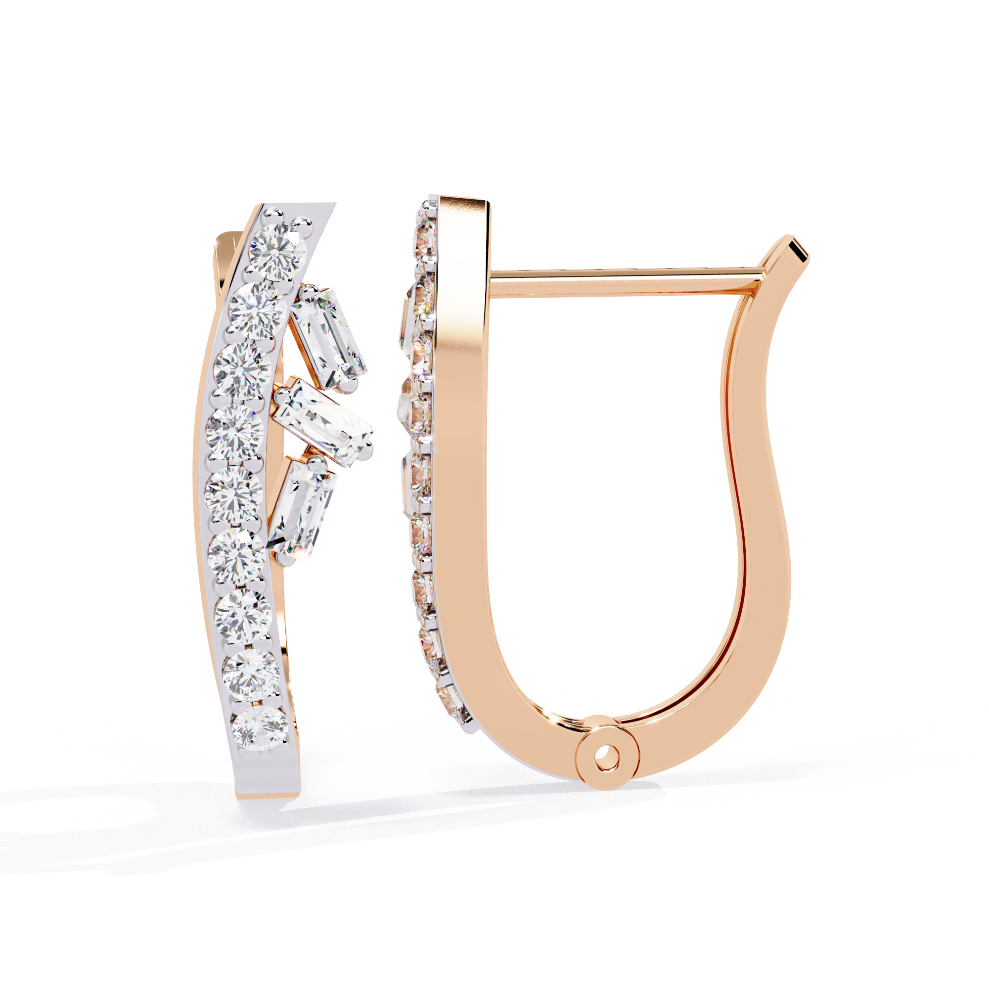 0.38 CT SPLIT GLINT EARRING 9k