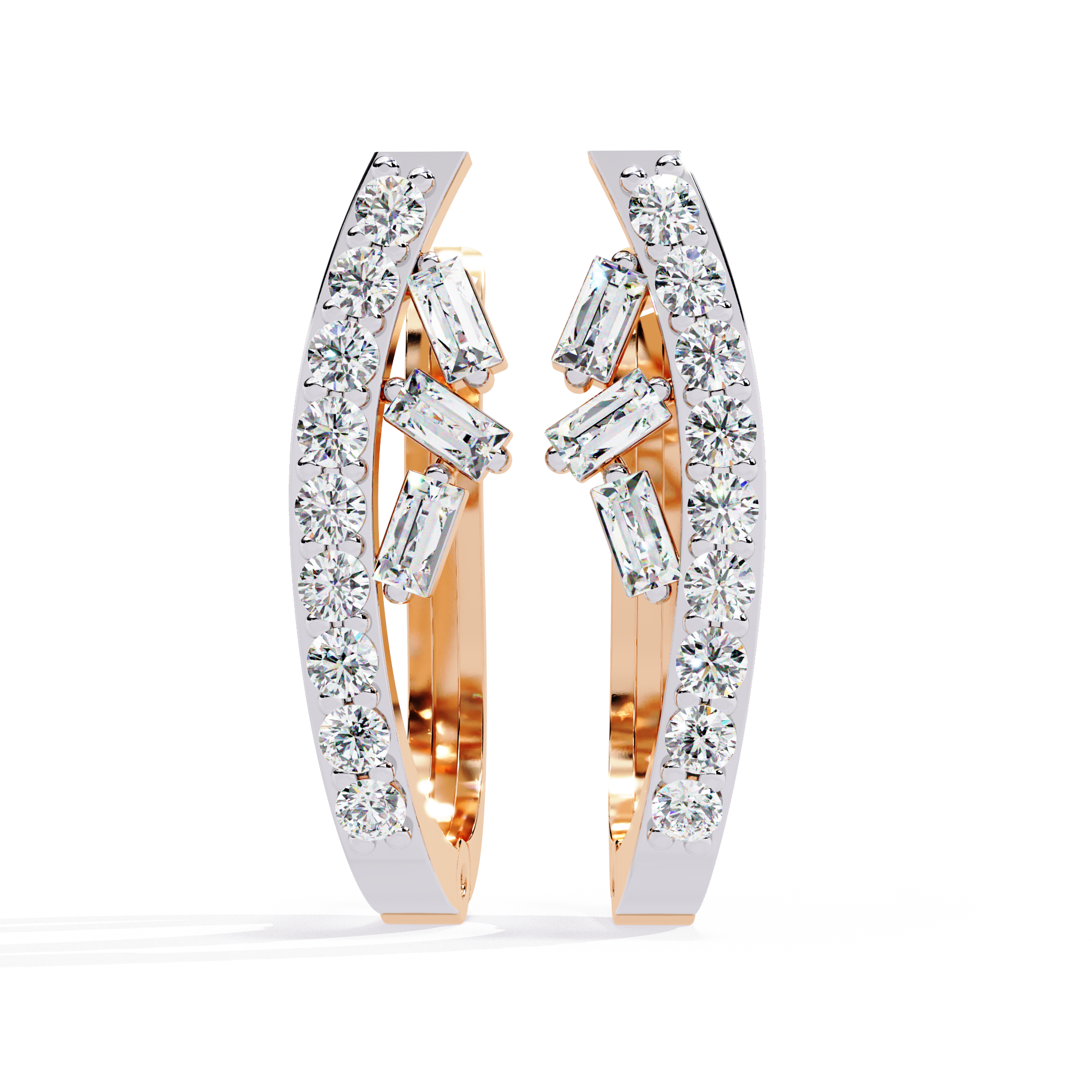 0.38 CT SPLIT GLINT EARRING 9k