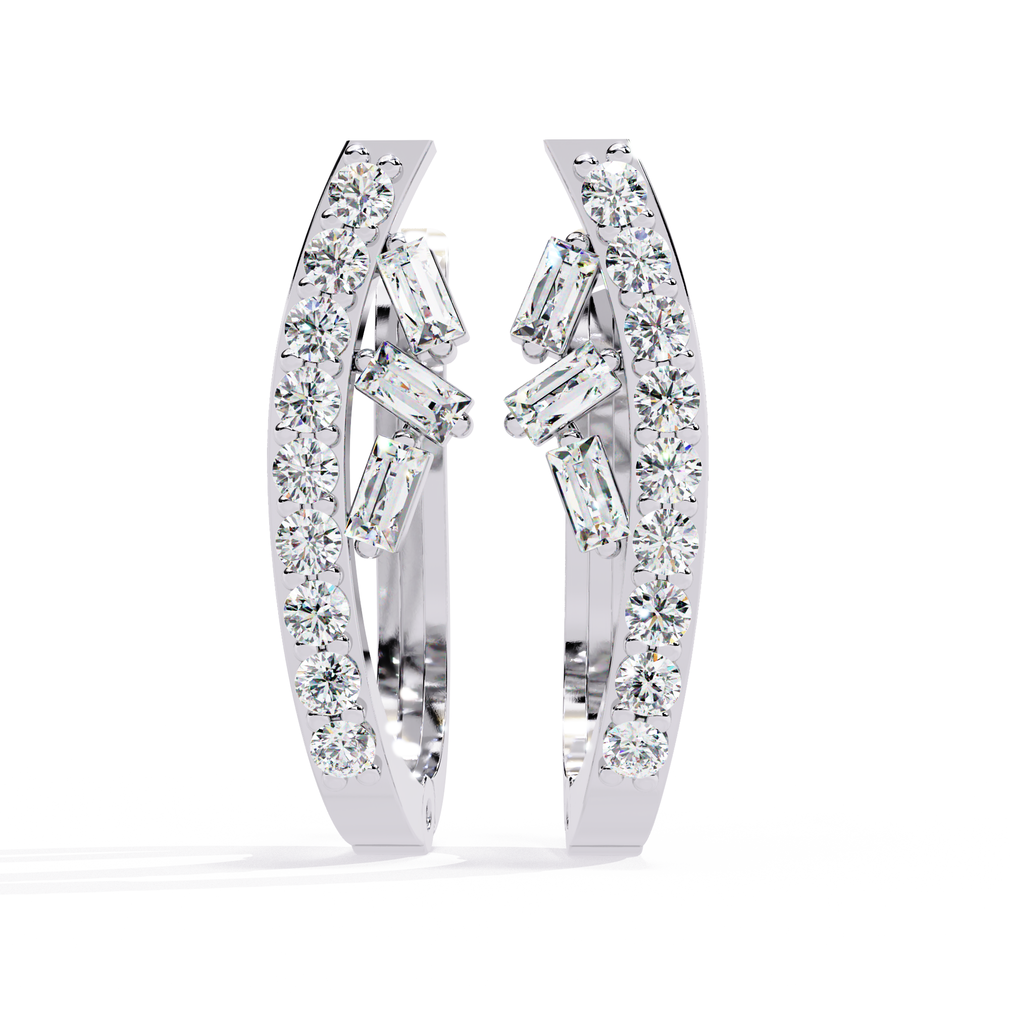0.38 CT SPLIT GLINT EARRING 9k