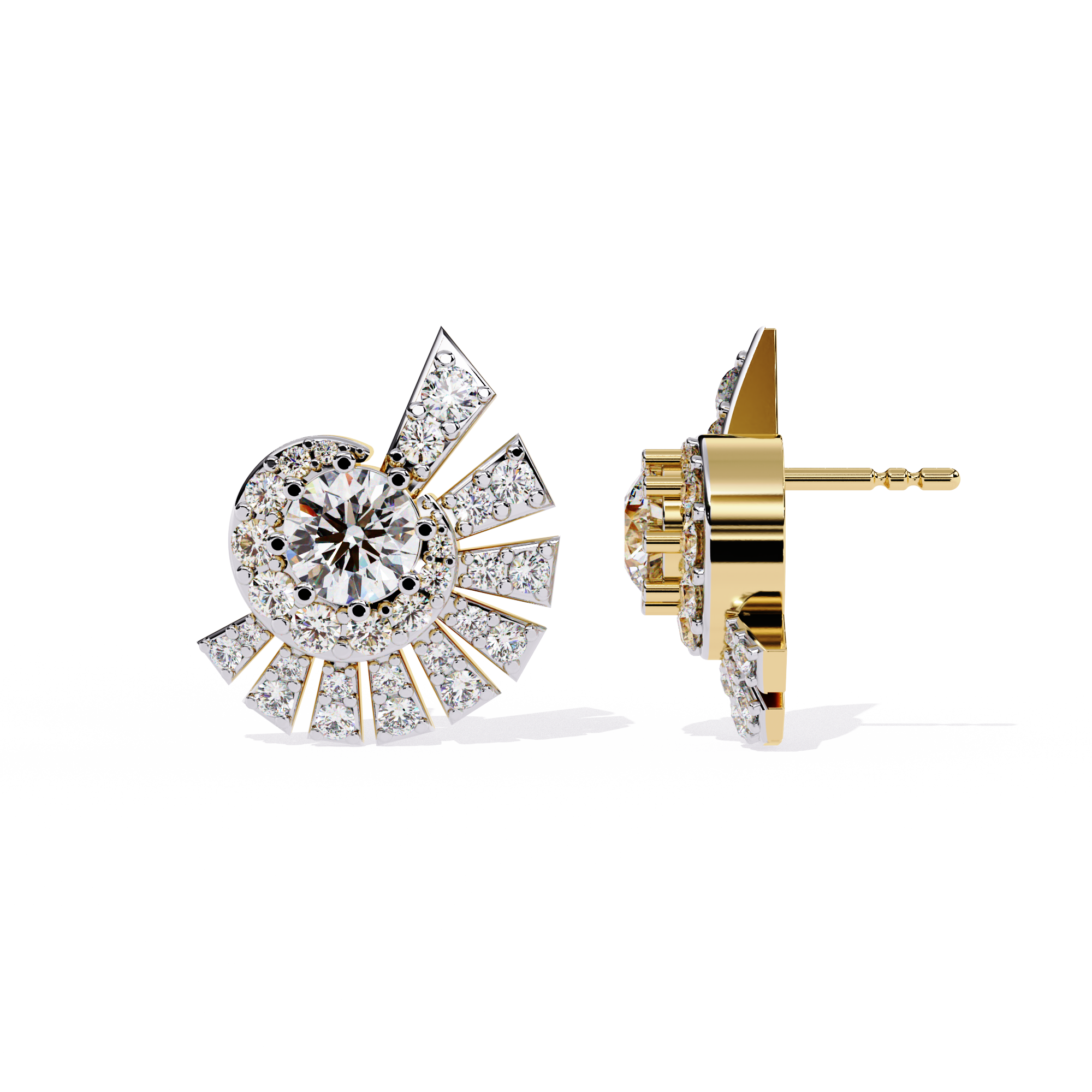 1.66 CT AURORA FLARE EARRING 9k