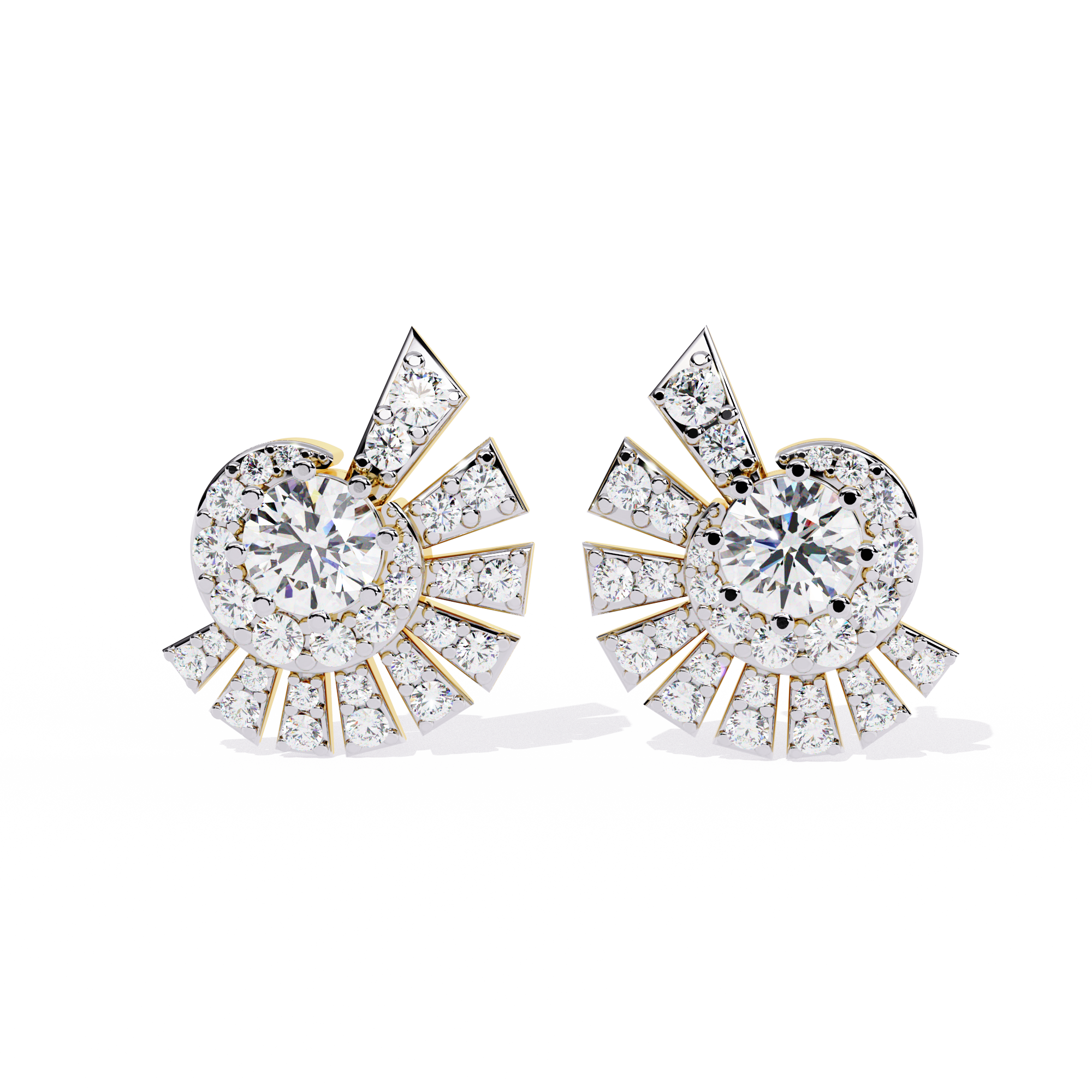 1.66 CT AURORA FLARE EARRING 9k