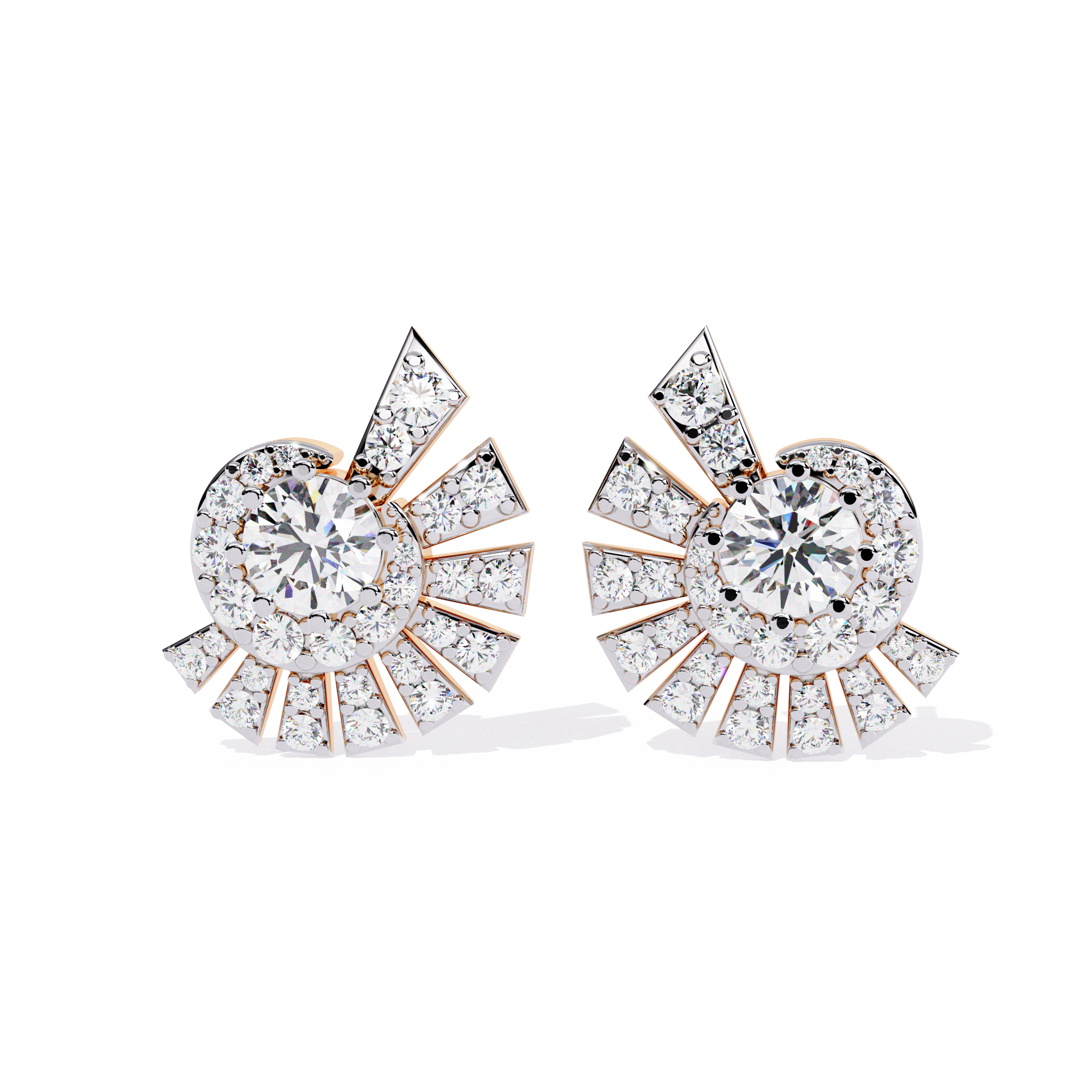1.66 CT AURORA FLARE EARRING 9k