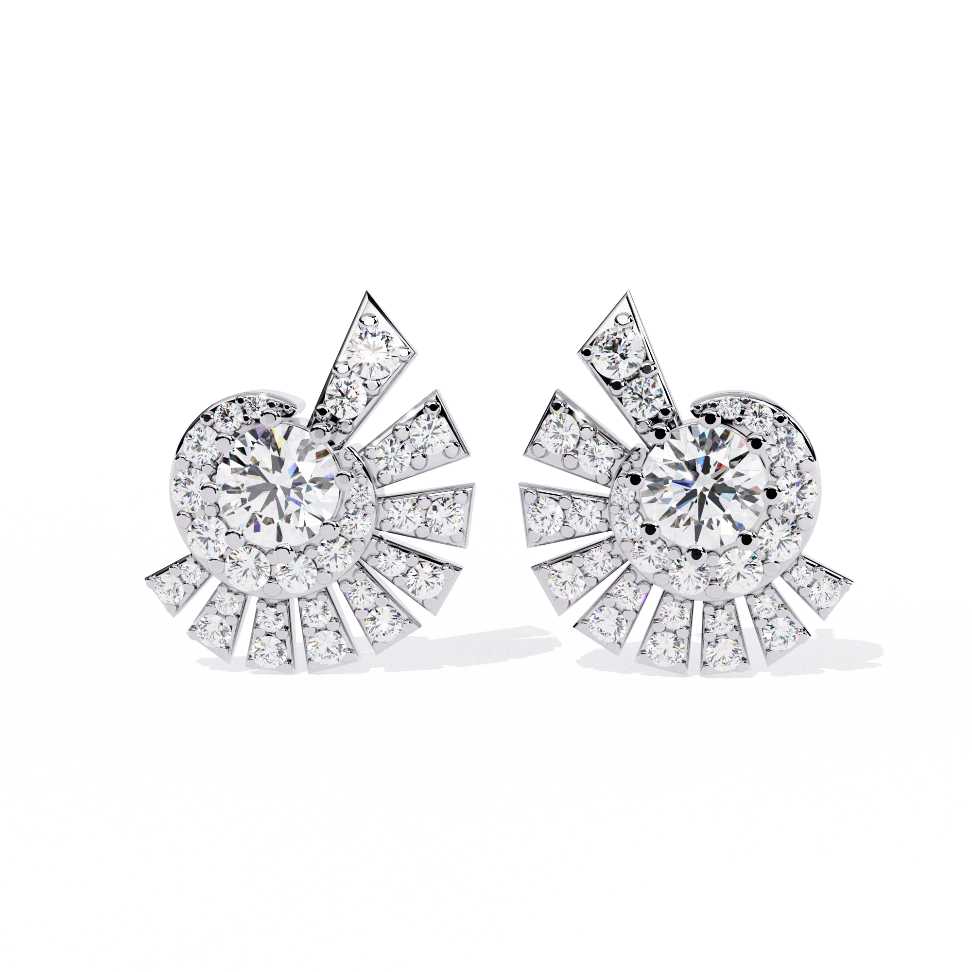 1.66 CT AURORA FLARE EARRING 9k