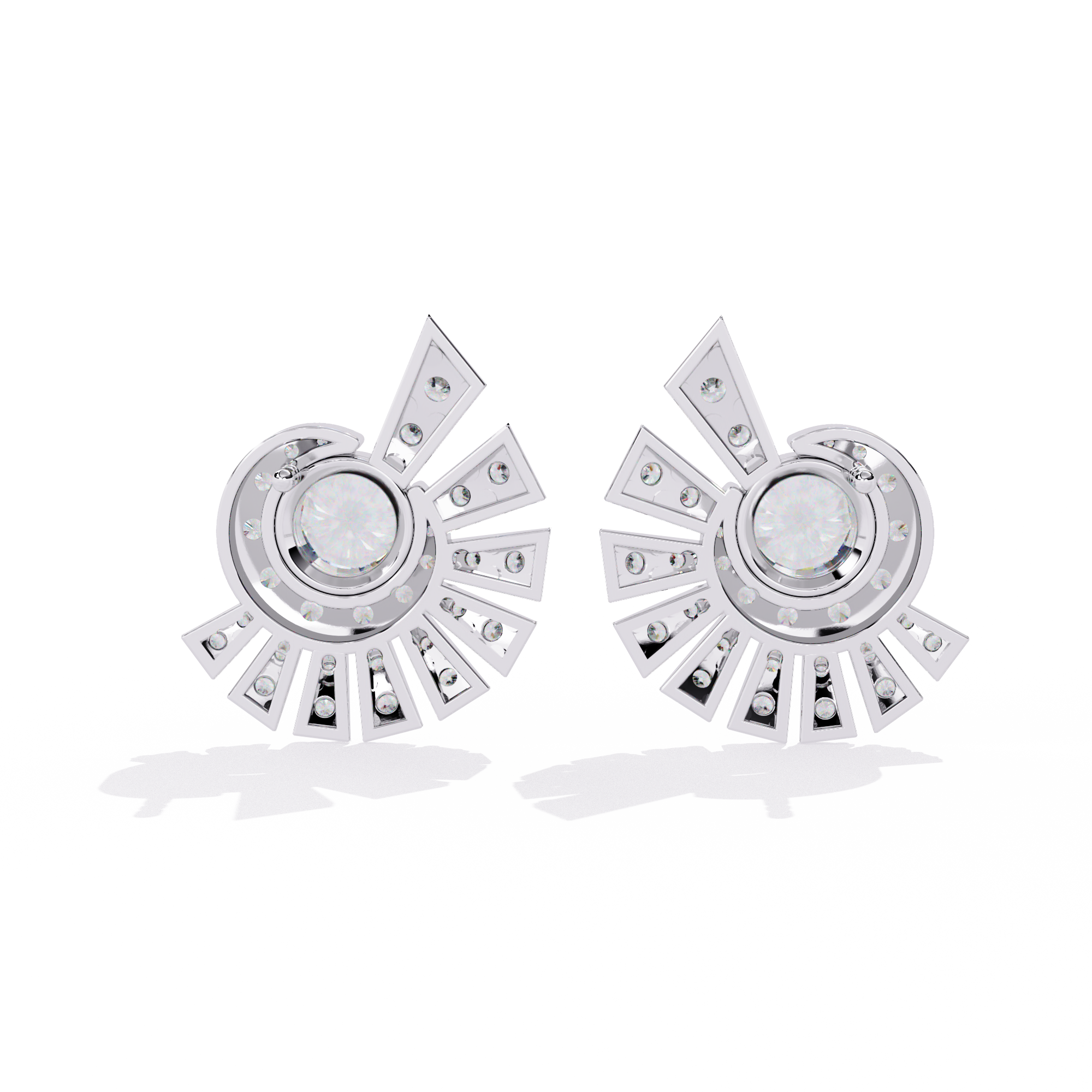 1.66 CT AURORA FLARE EARRING 9k
