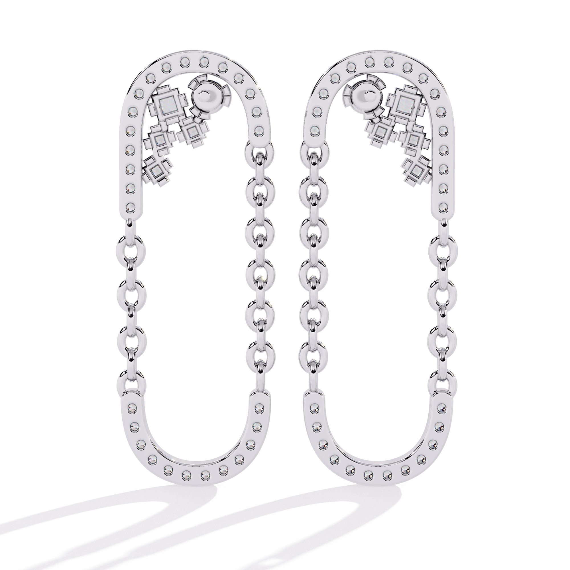 0.49 CT ETERNAL LOOP EARRING 9k