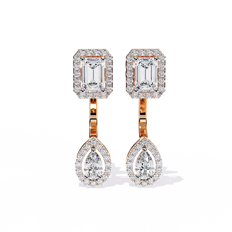 2.12 CT DUO HALO EARRING