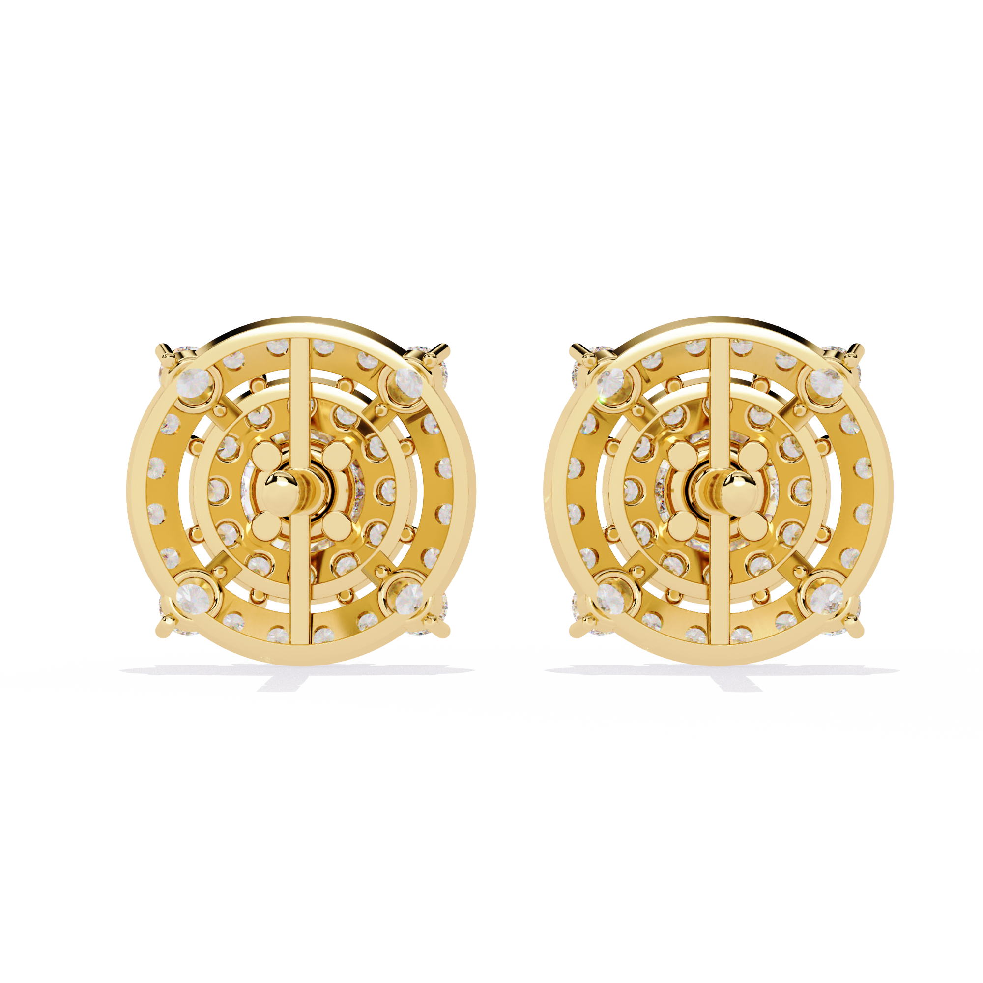 2.29 CT GRAND OVAL HALO EARRING 9k