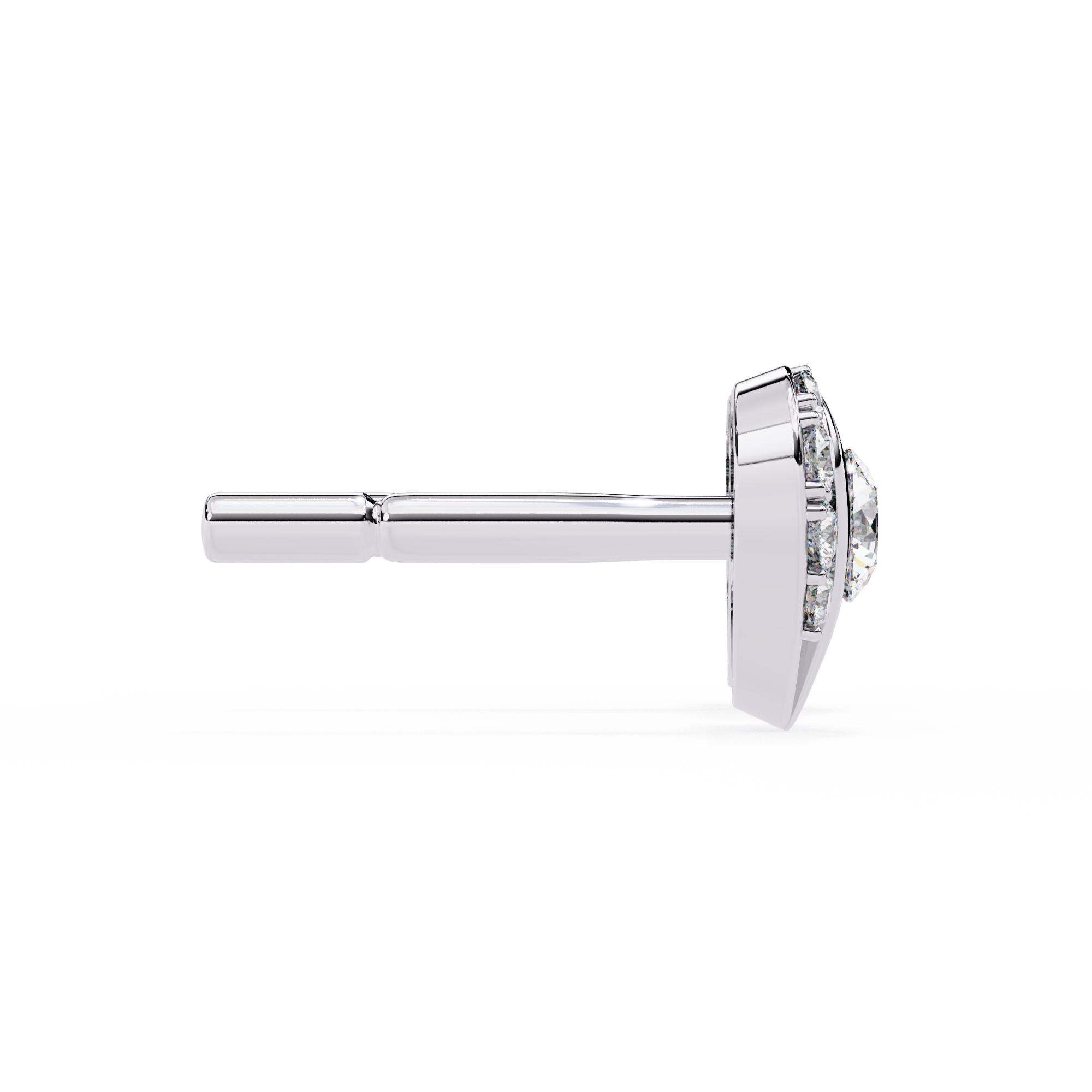 0.74 CT HEARTFELT HALO EARRING 9k