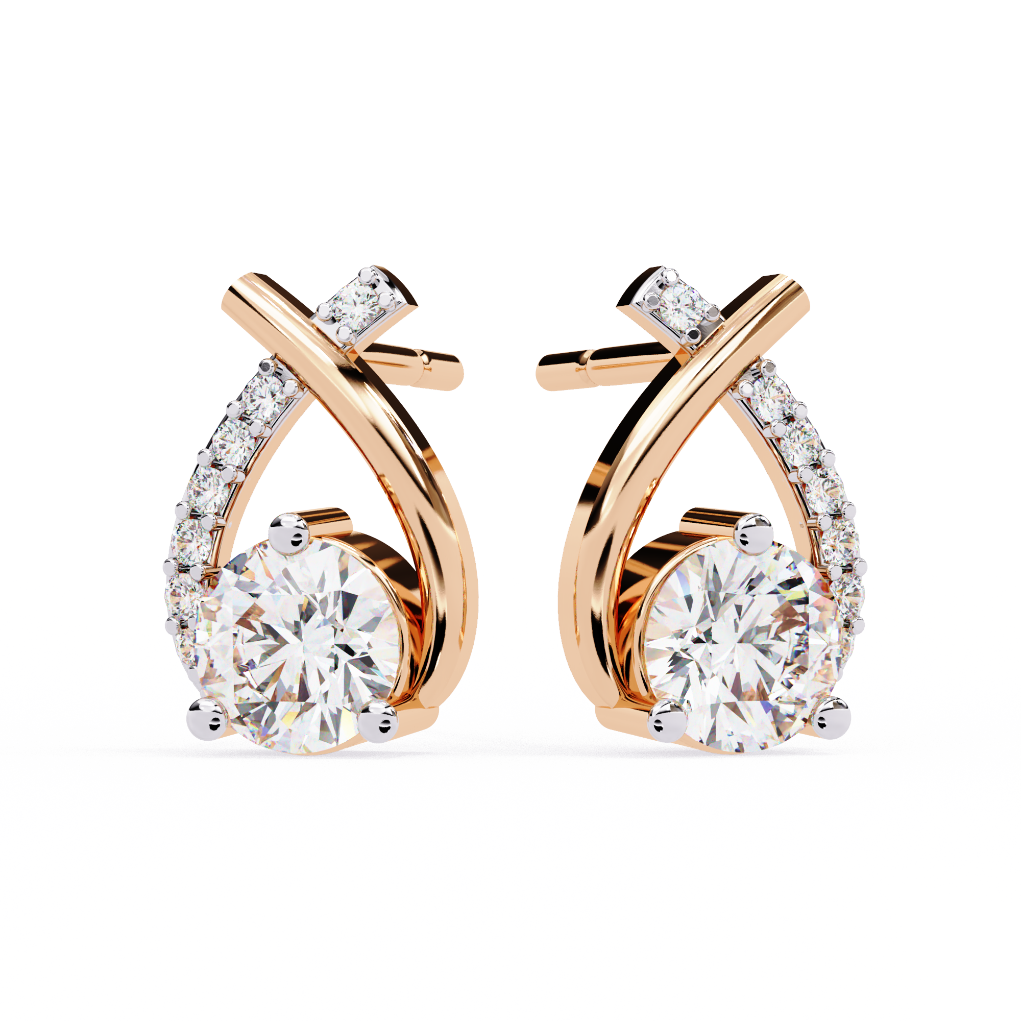 1.27 CT EMBRACED BRILLIANCE EARRING 9k