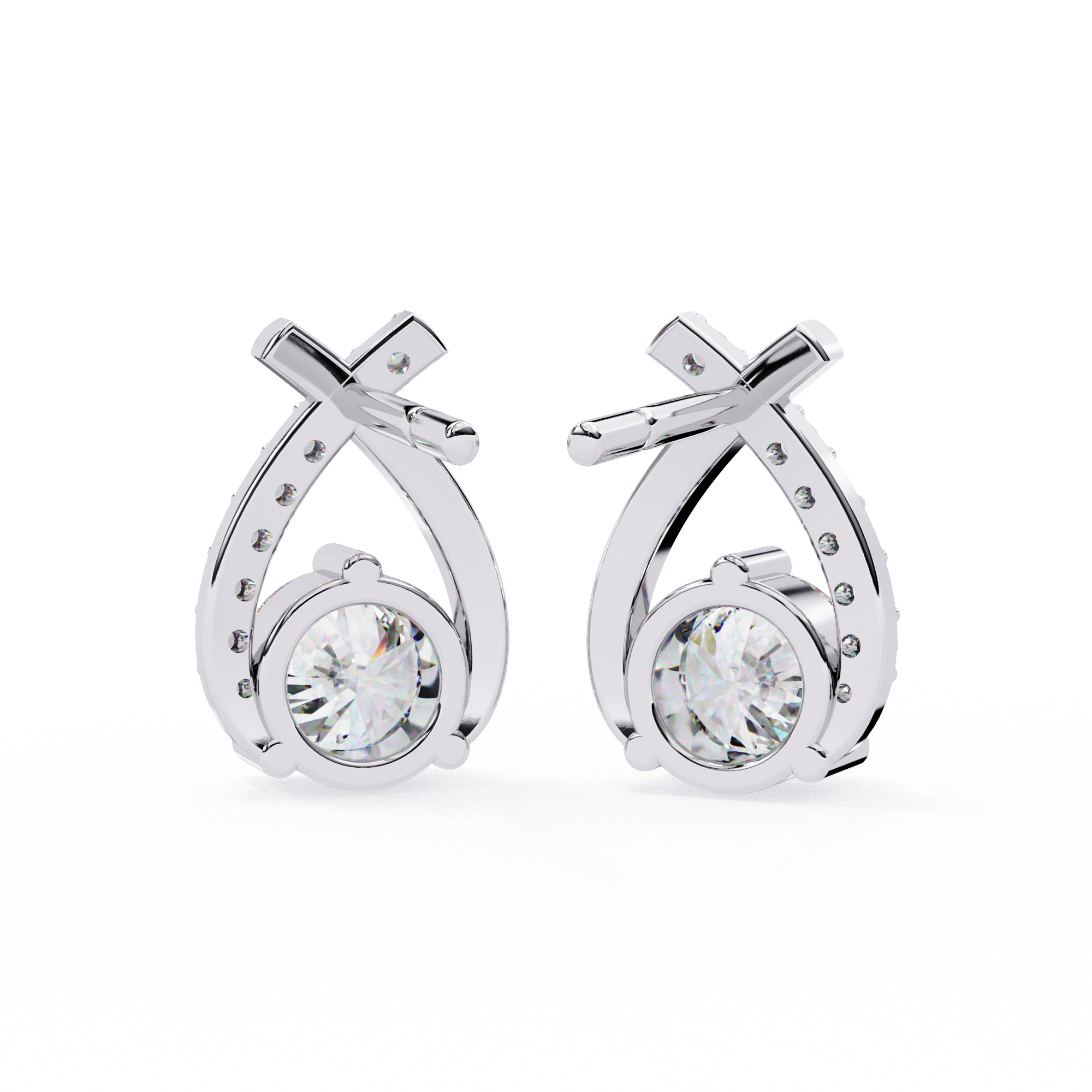 1.27 CT EMBRACED BRILLIANCE EARRING 9k