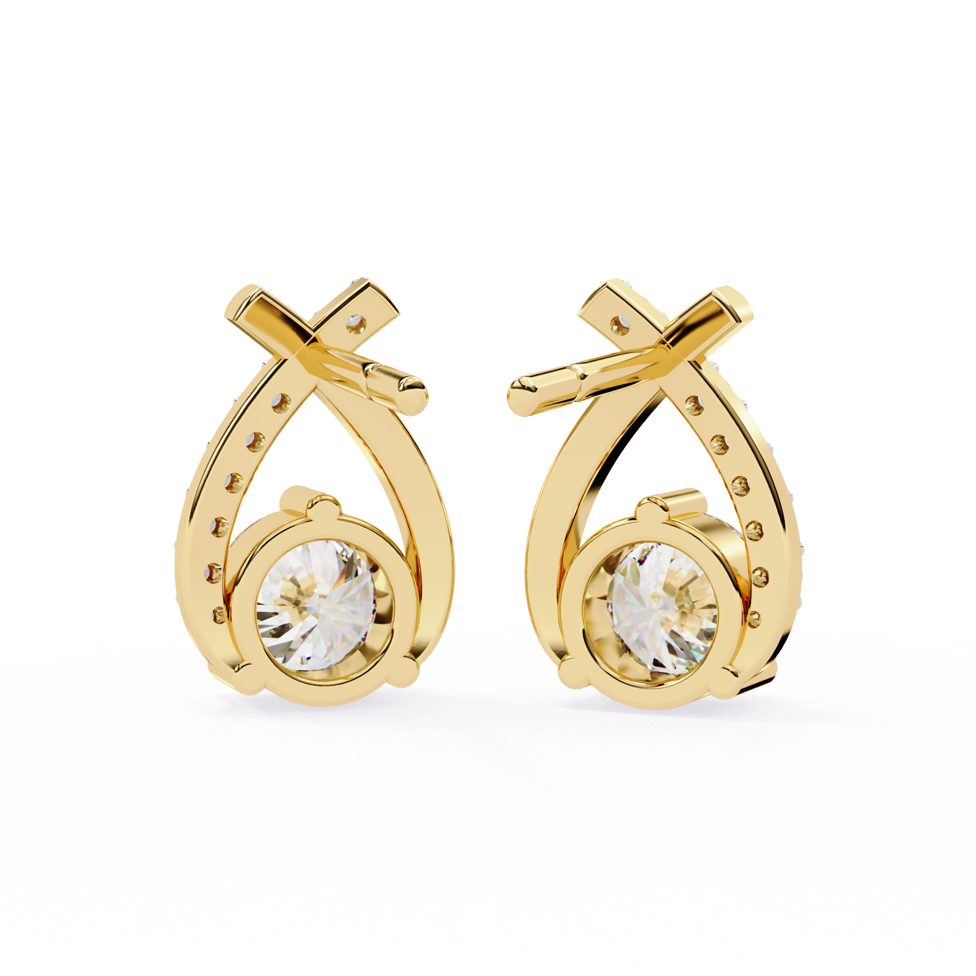 1.27 CT EMBRACED BRILLIANCE EARRING 9k