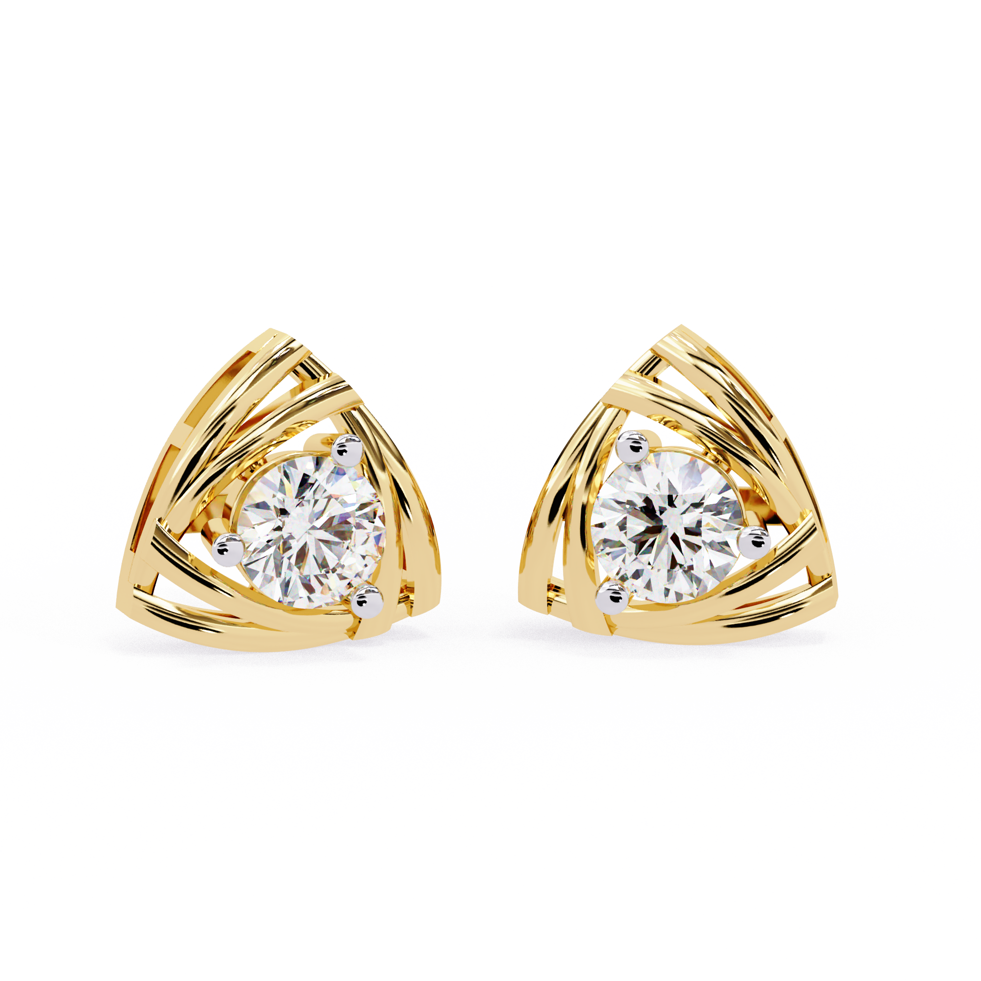 0.64 CT GOLDEN AURA EARRING 9k