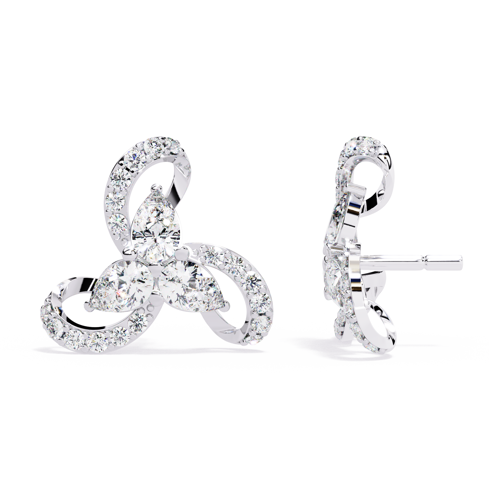 1.37 CT ETERNAL WHIRL EARRING 9k