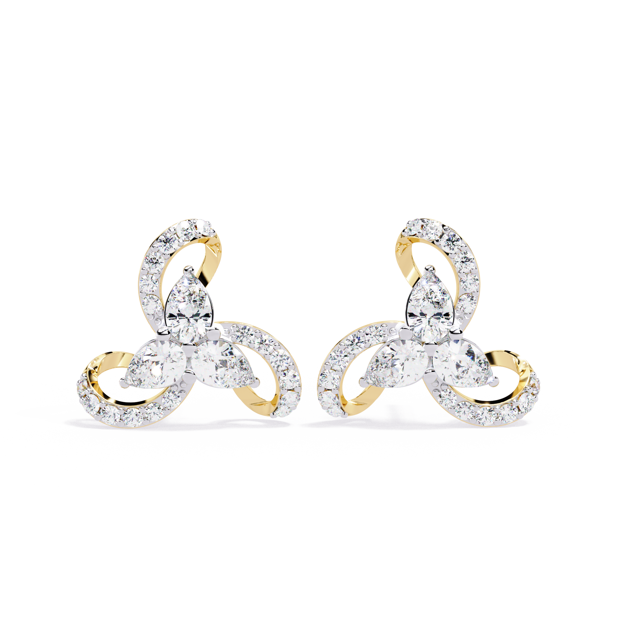 1.37 CT ETERNAL WHIRL EARRING 9k