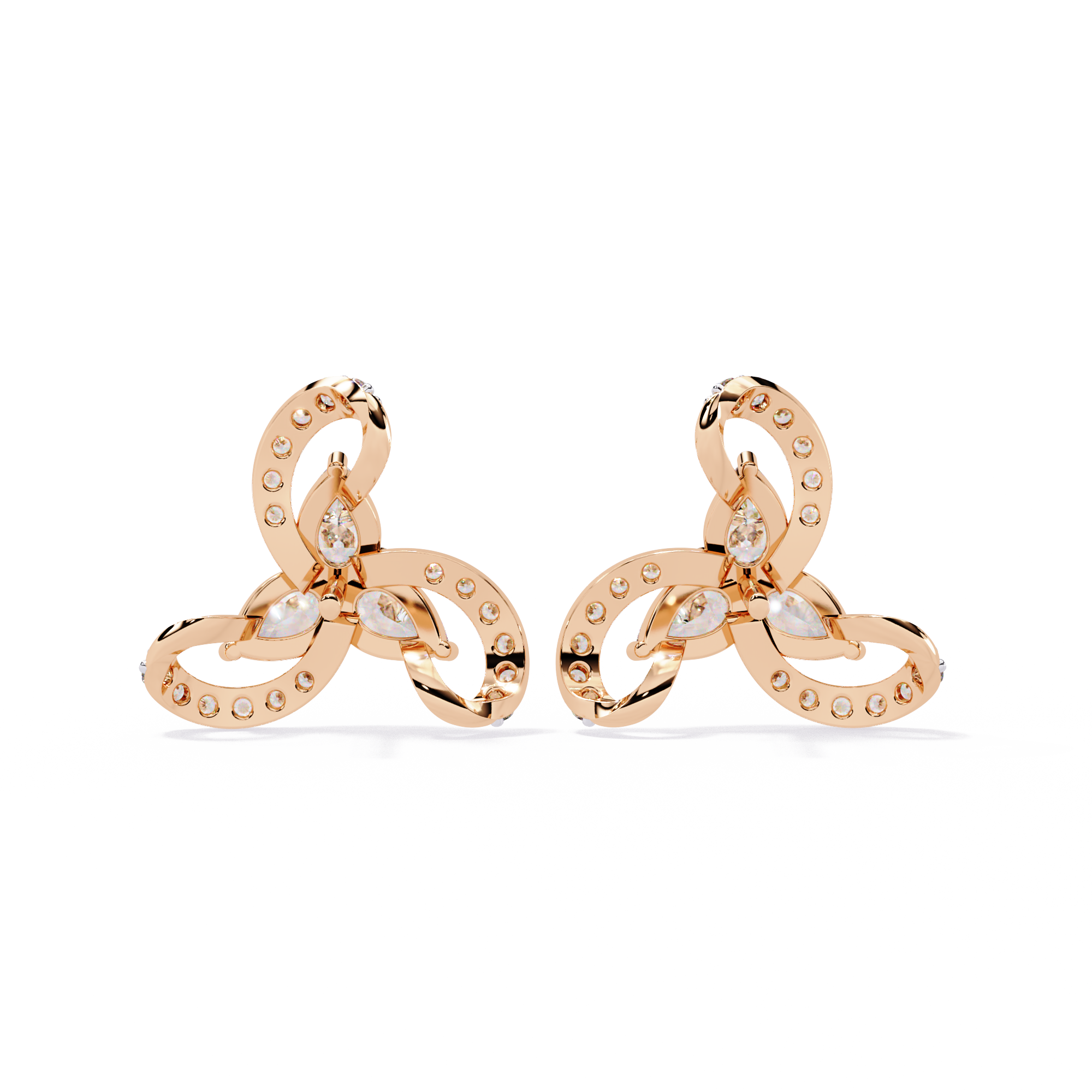1.37 CT ETERNAL WHIRL EARRING 9k
