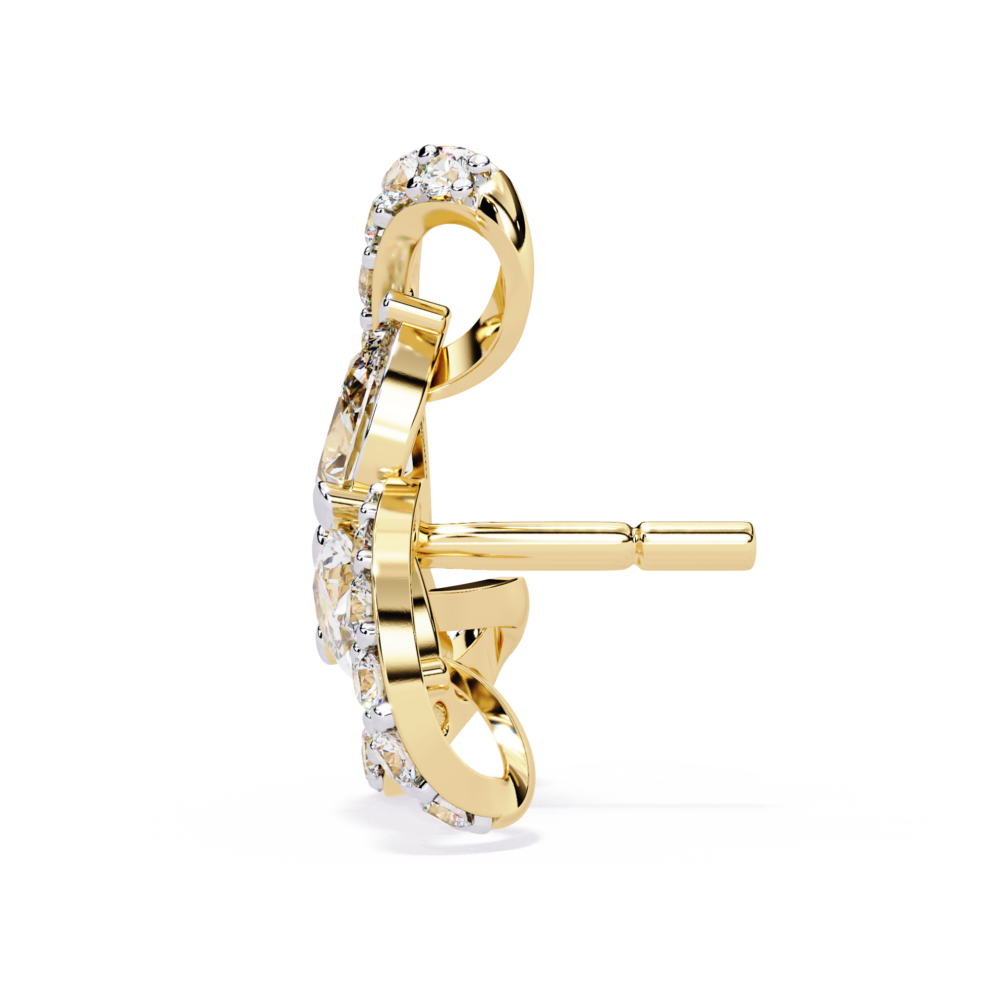 1.37 CT ETERNAL WHIRL EARRING 9k