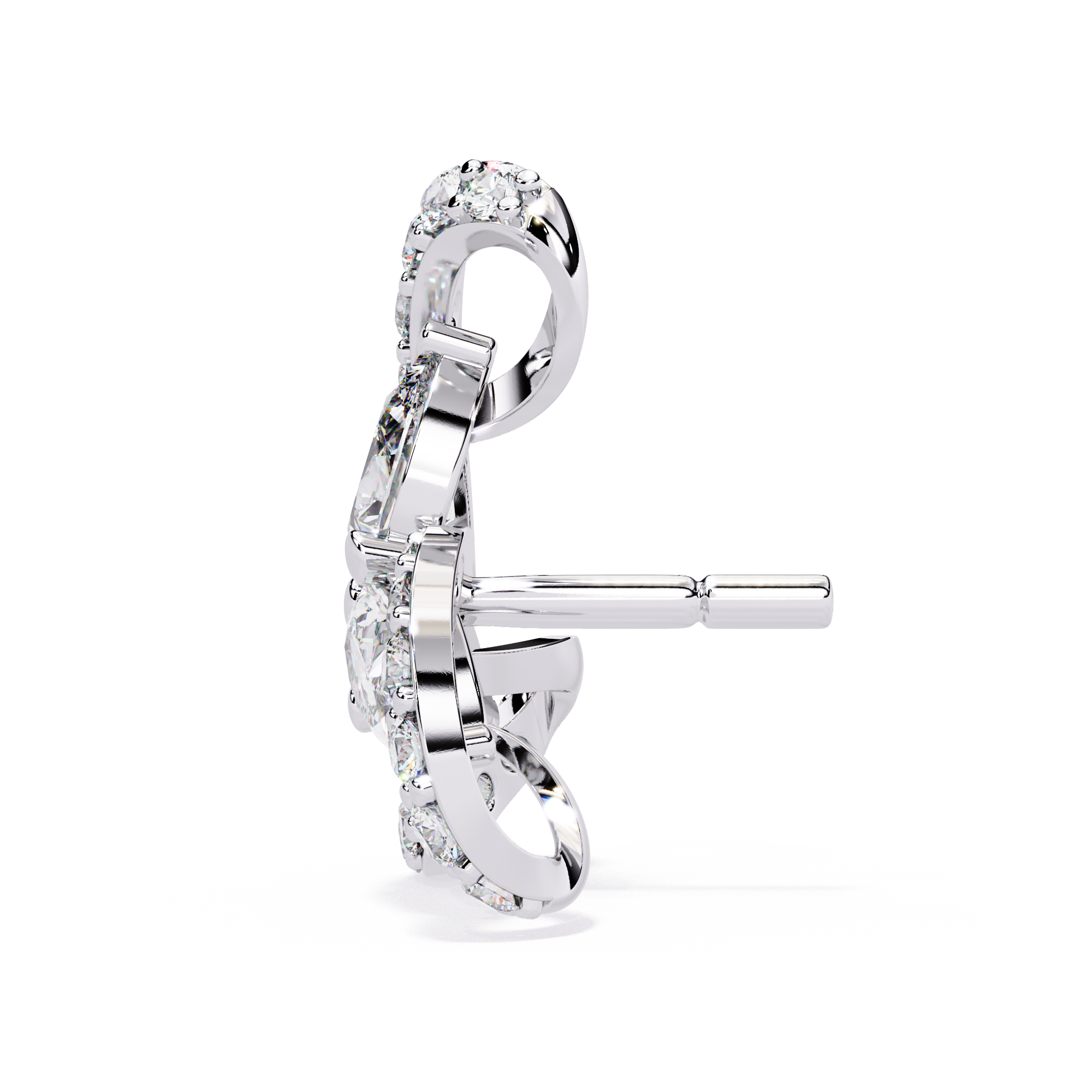 1.37 CT ETERNAL WHIRL EARRING 9k