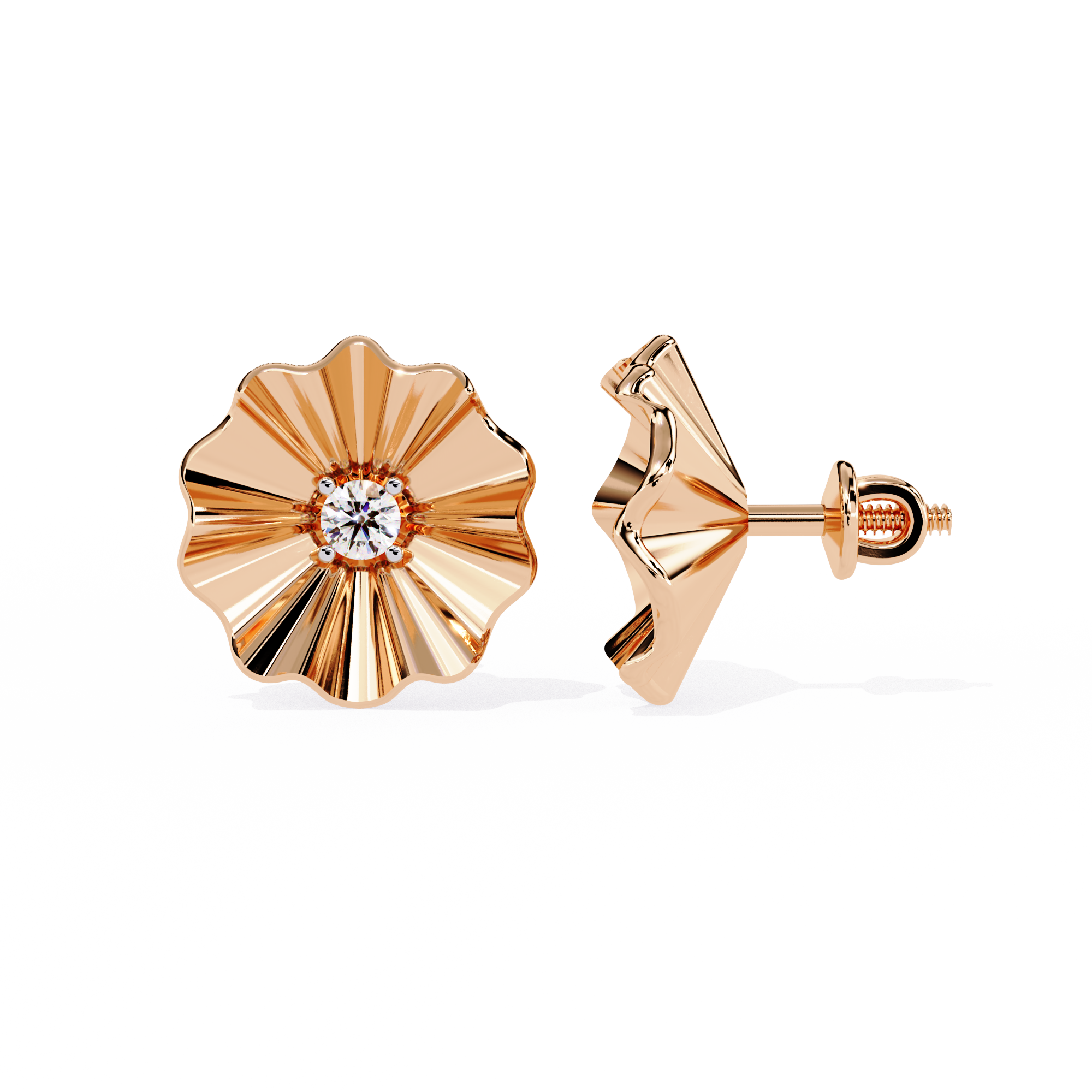 0.06 CT PETITE RAY EARRING 9k