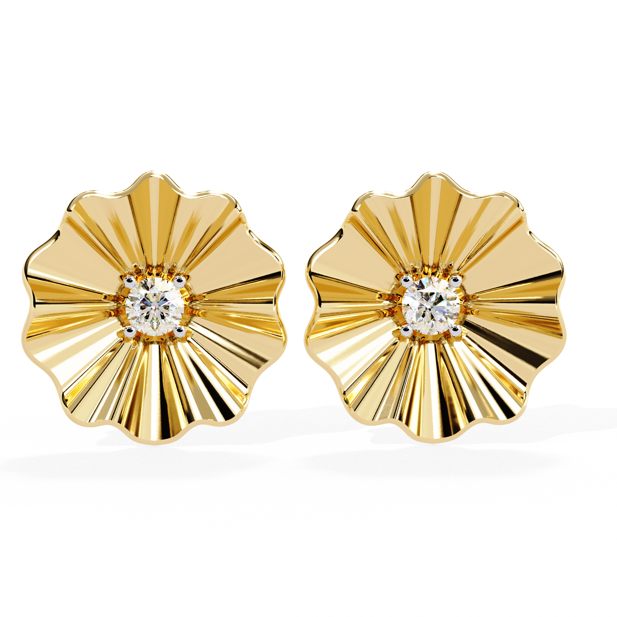 0.06 CT PETITE RAY EARRING 18K