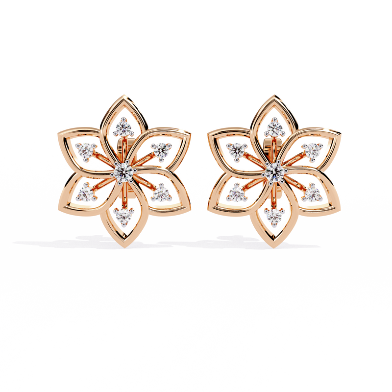 0.10 CT LOTUS WHISPER EARRING