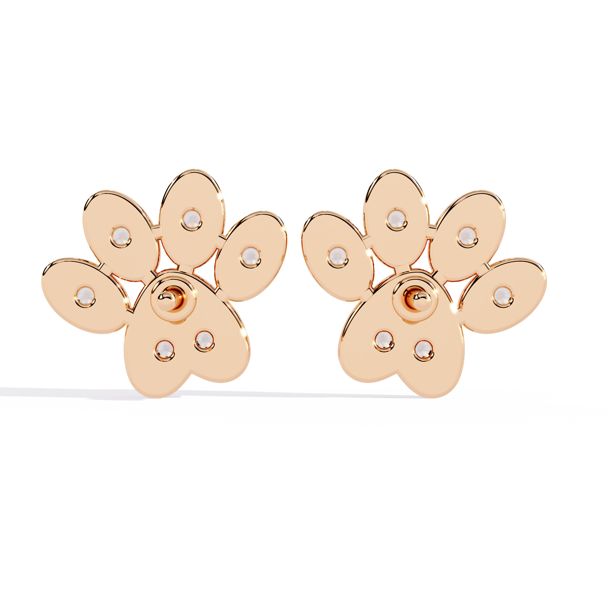 0.18 CT PAWPRINT SPARK EARRING