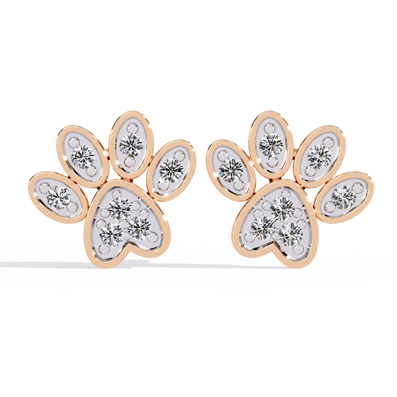 0.18 CT PAWPRINT SPARK EARRING