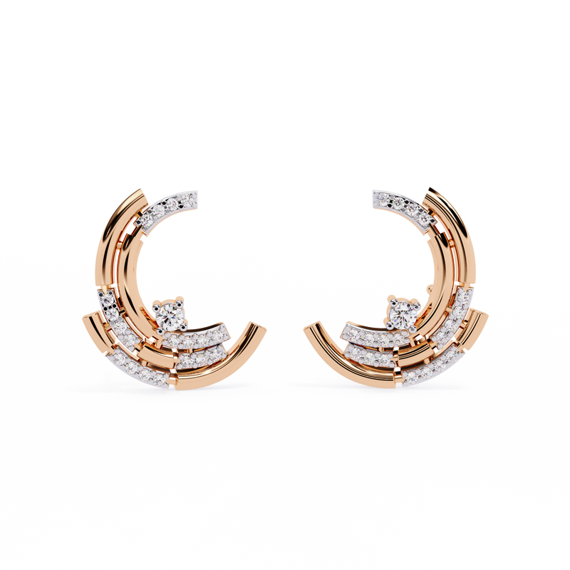 0.21 CT MODERN ARCH EARRING
