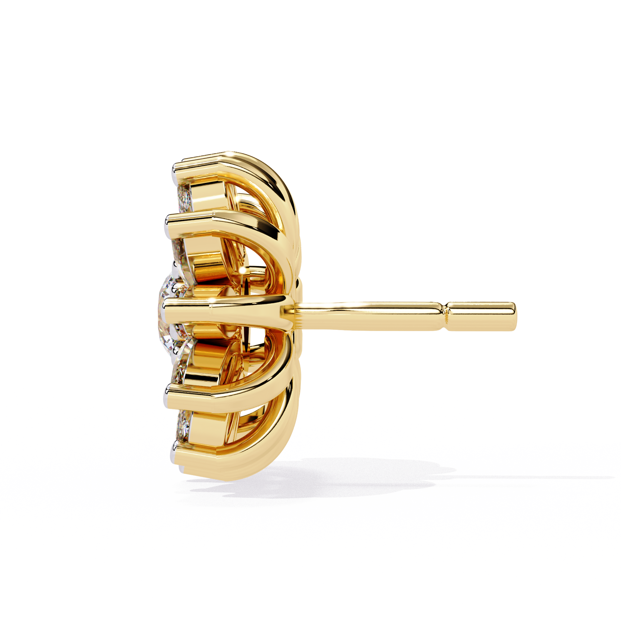 1.31 CT SOLAR BLOOM EARRING 9k