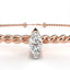 0.01 carat round diamond bracelet 9k