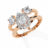 0.96 CT HALO DROPLET BAND 18K