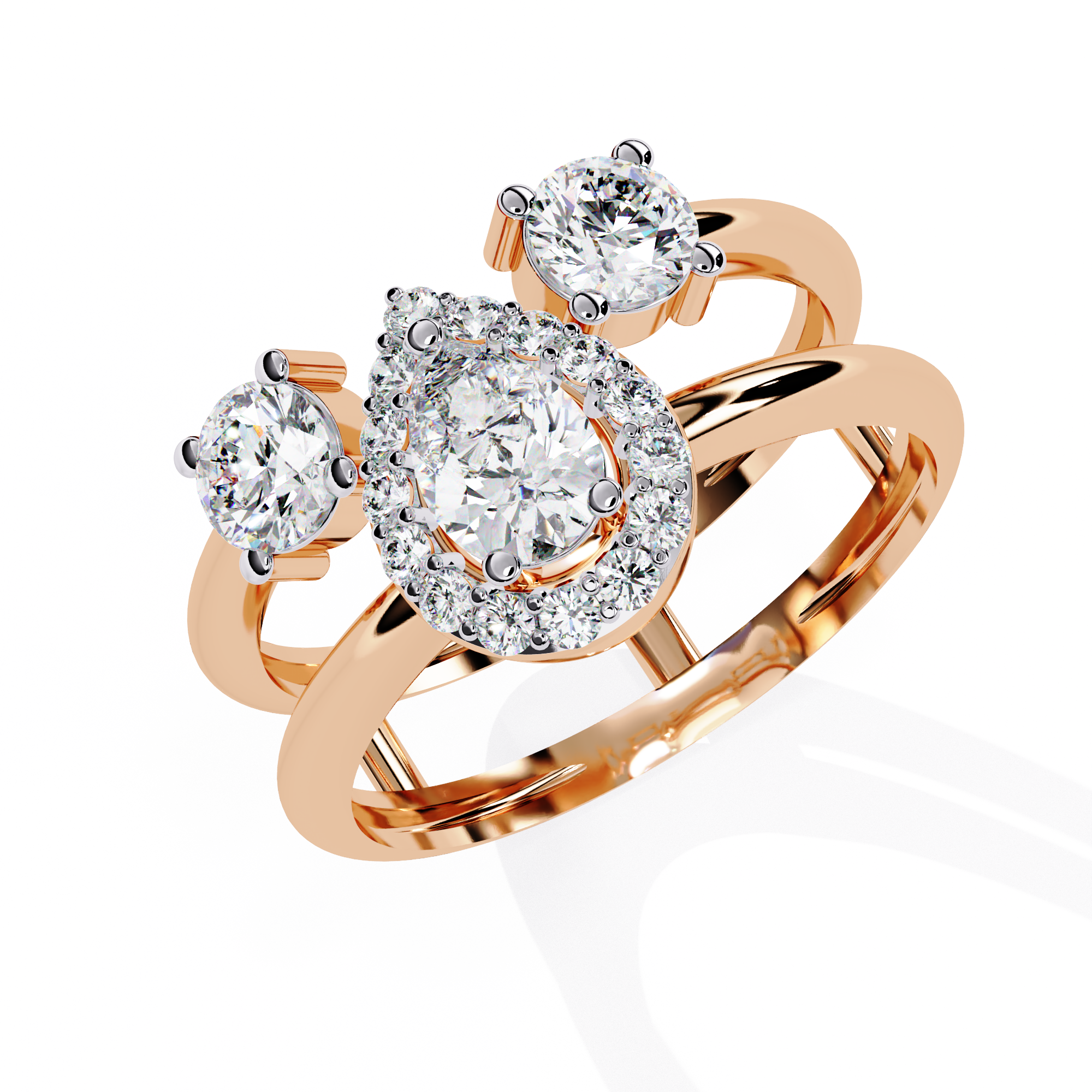 1.28 CT HALO DROPLET BAND