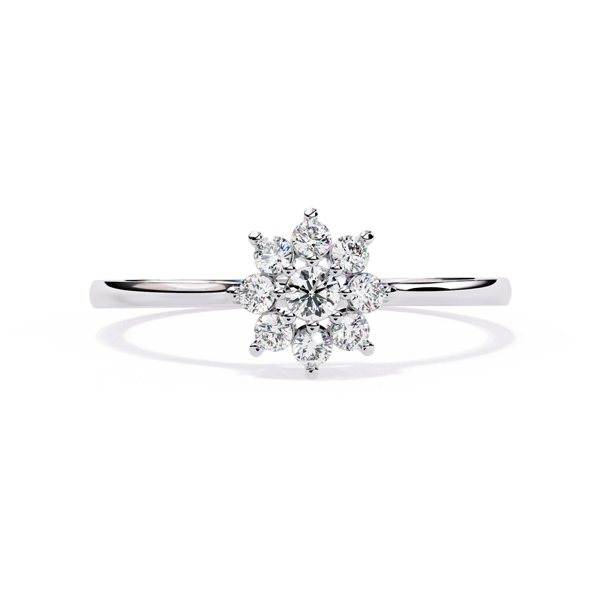 0.16 CT PETITE FLORA BAND 18K