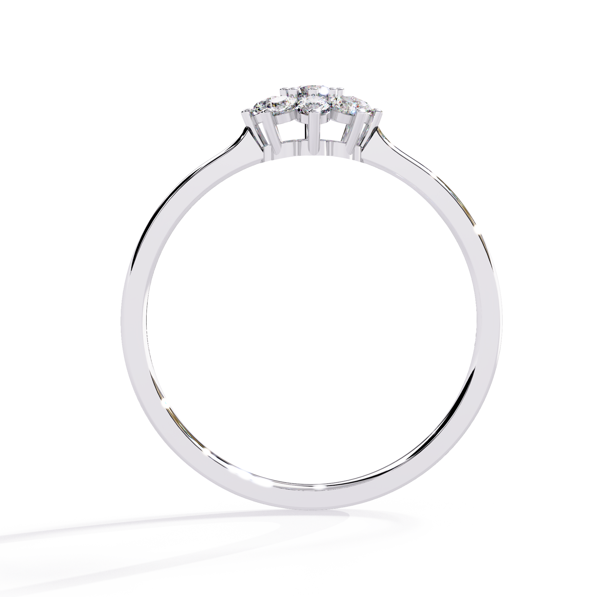 0.16 CT PETITE FLORA BAND 18K