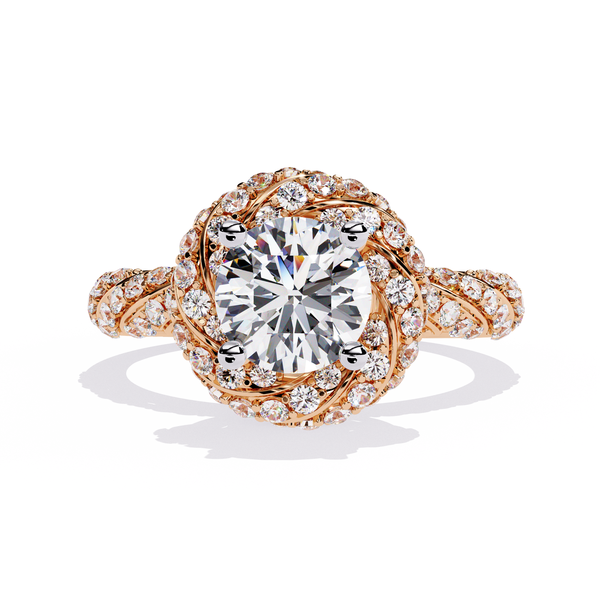 1.44 CT HALO EMBRACE BAND