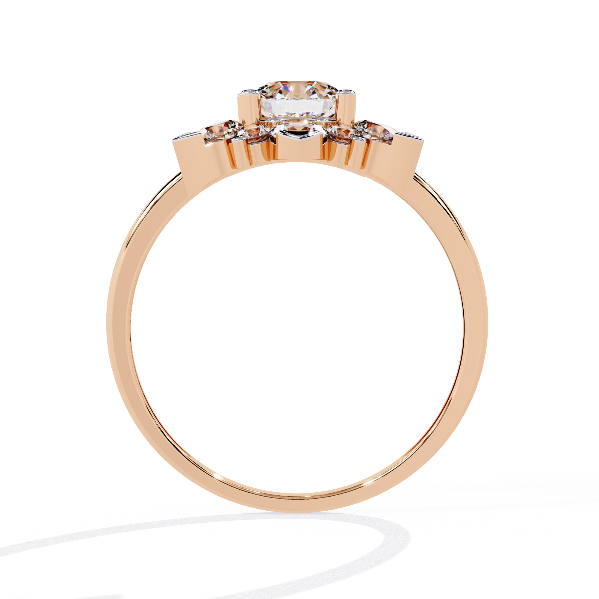 1.20 CT BLOSSOM HALO BAND 18K
