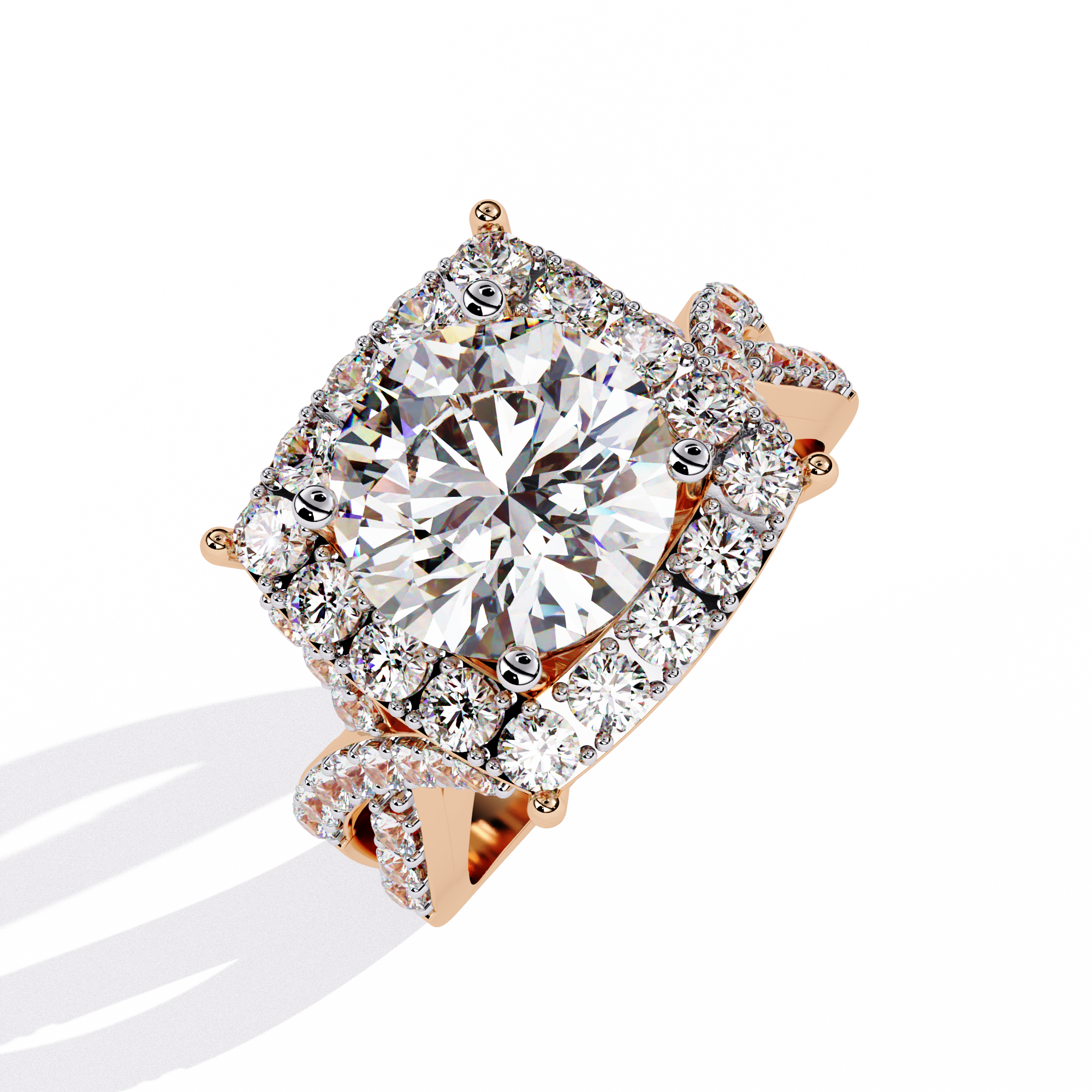 3.40 CT CUSHION EMBRACE BAND