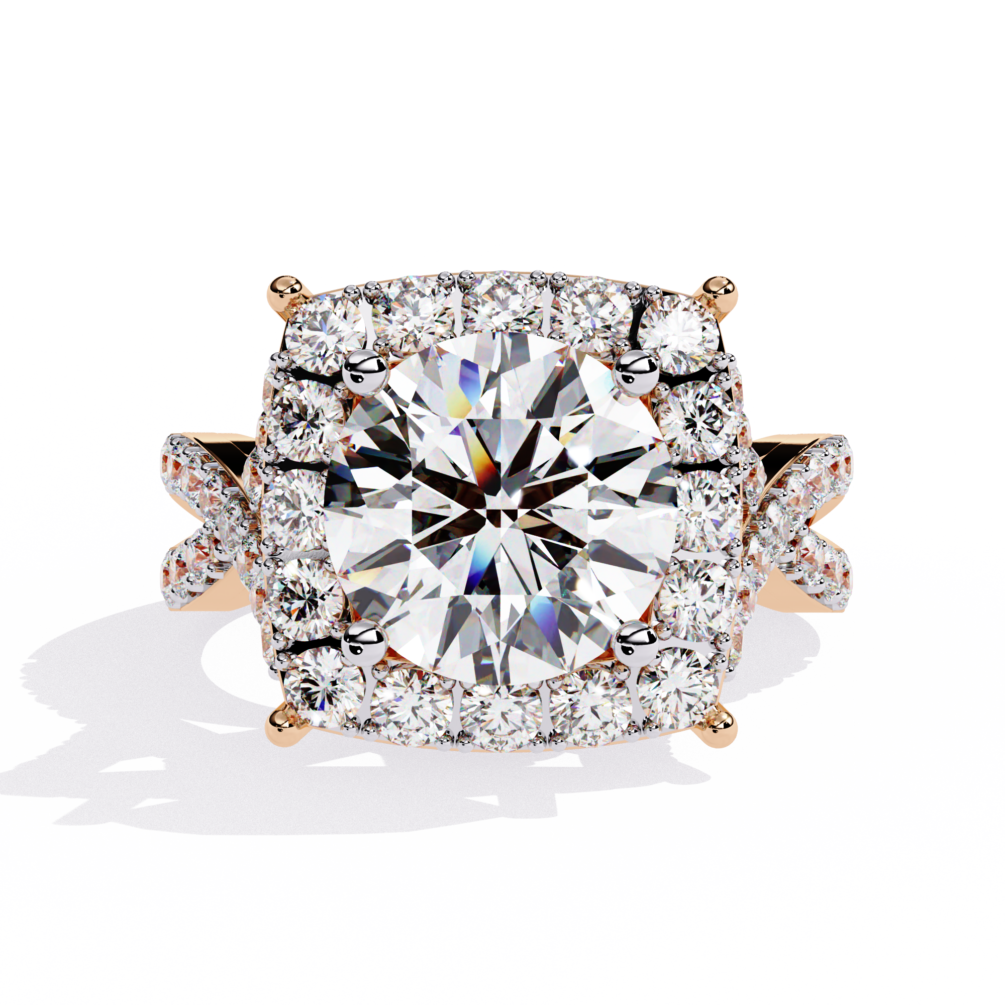 3.40 CT CUSHION EMBRACE BAND
