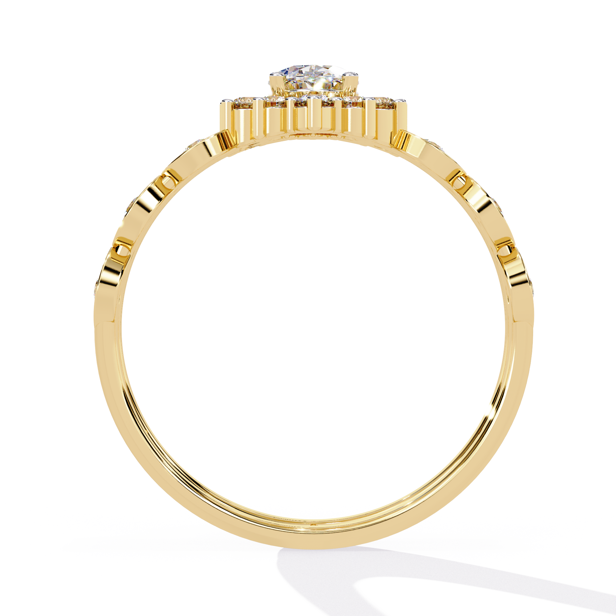 0.58 CT ECLIPSE BLOSSOM BAND 18K