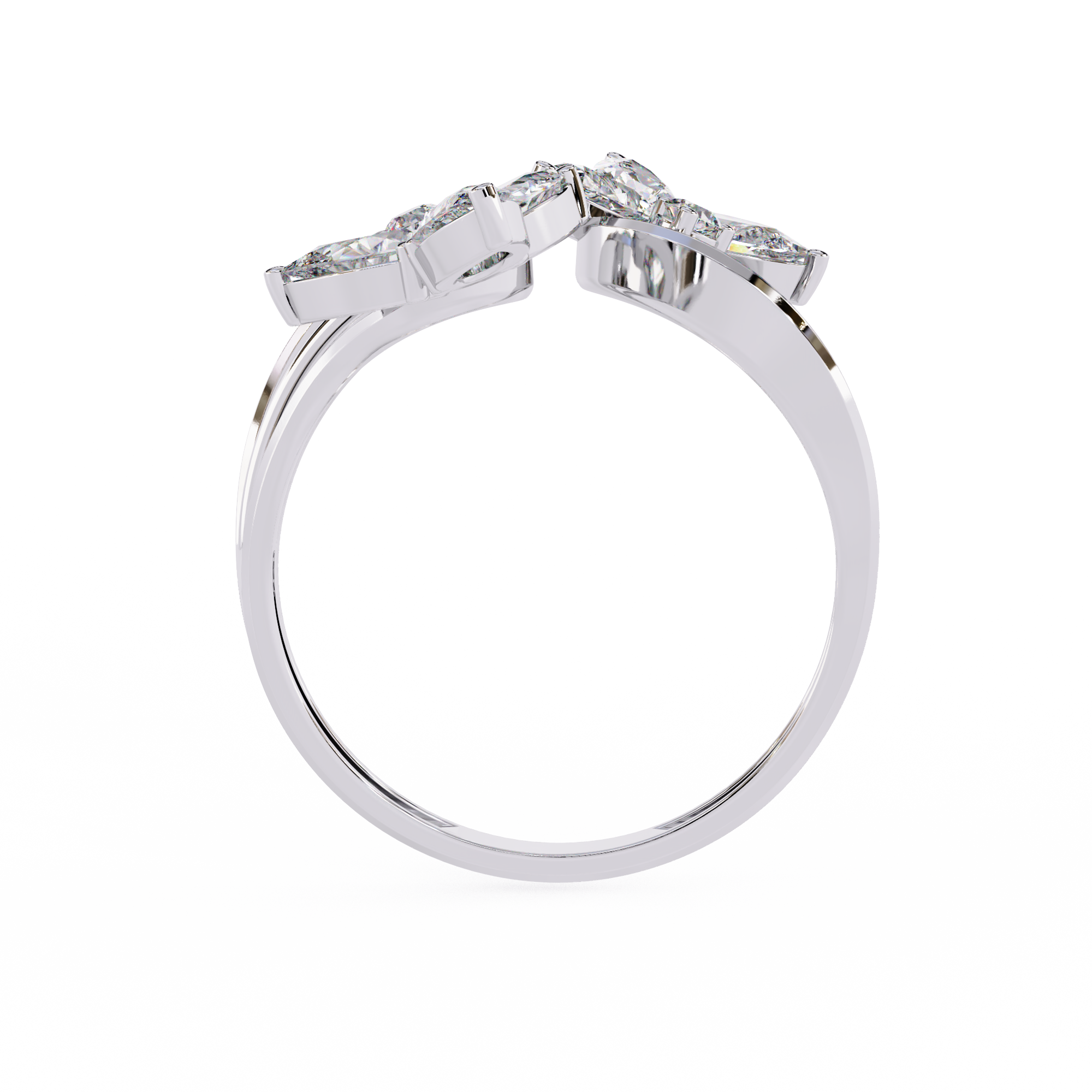 0.99 CT TWIN BLOSSOM BAND