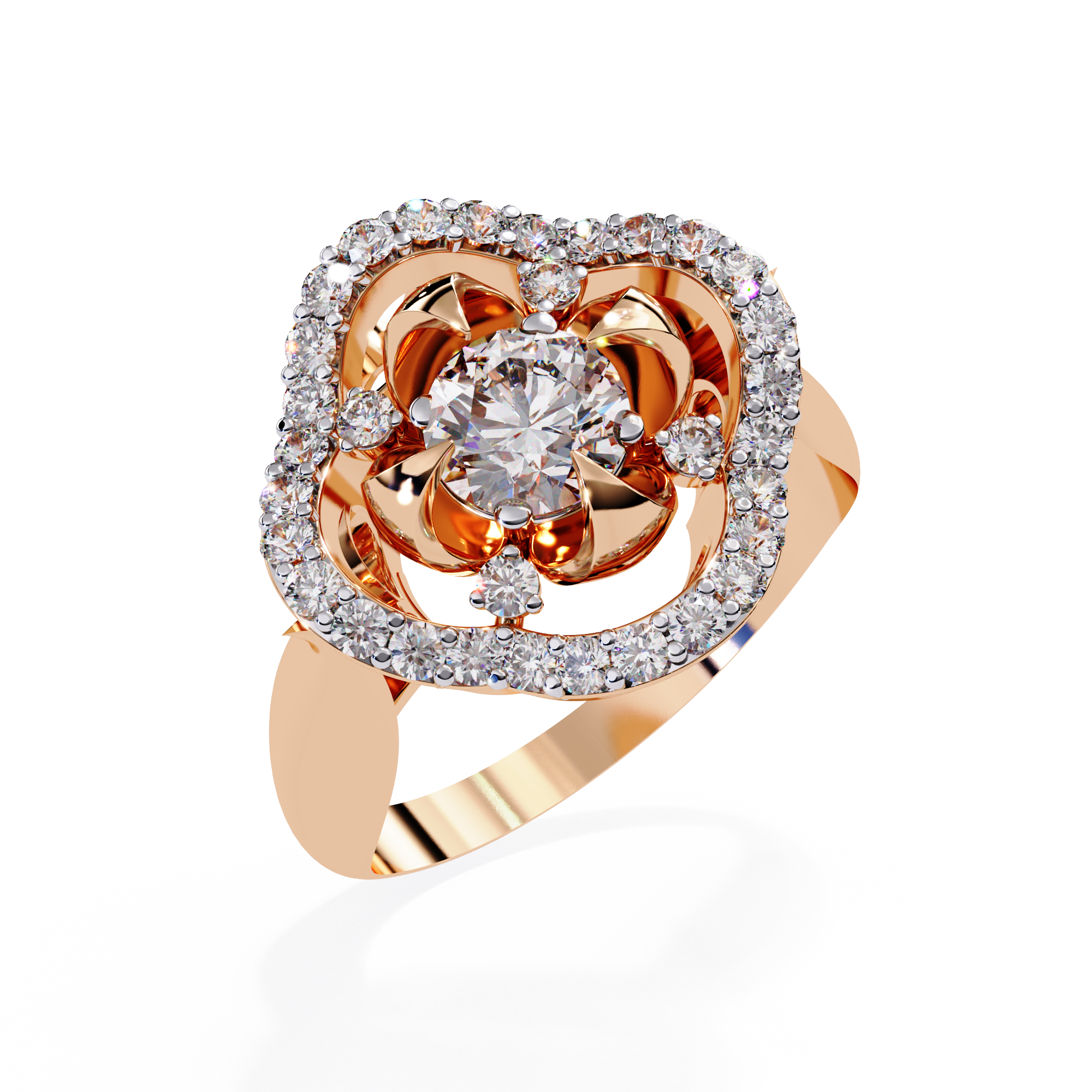 0.81 CT PETAL HALO BAND