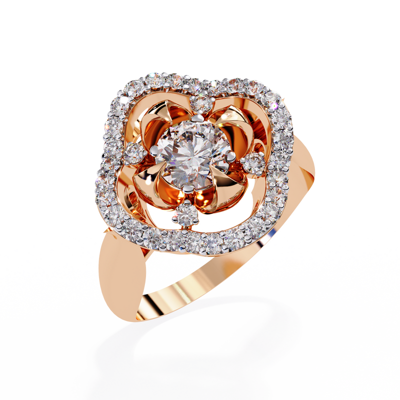 0.81 CT PETAL HALO BAND