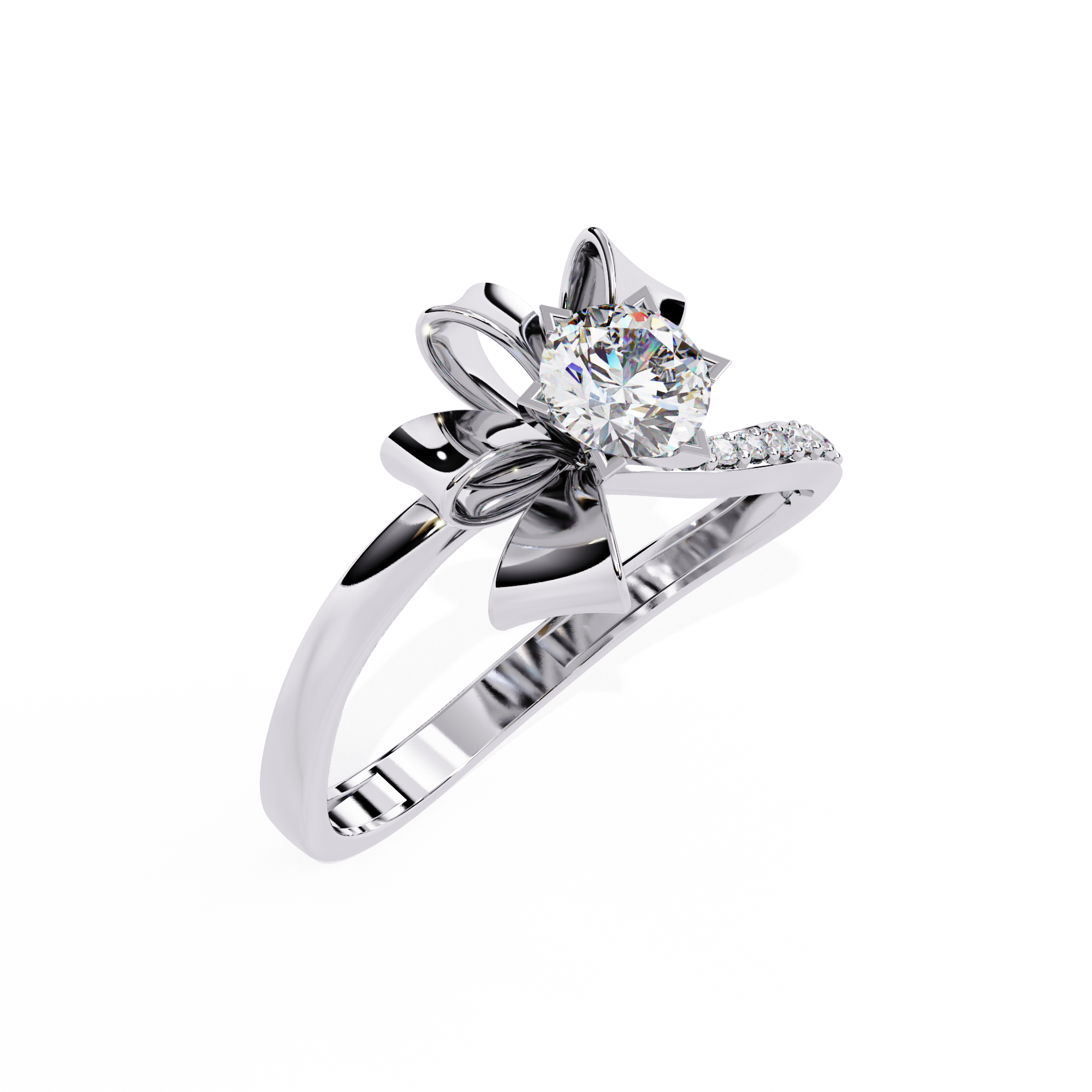 0.50 CT LOTUS BLOOM BAND 18K
