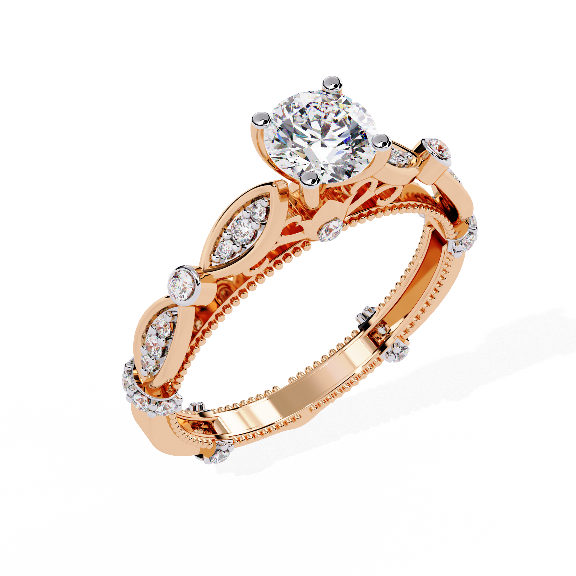 0.84 CT VINTAGE VINE BAND