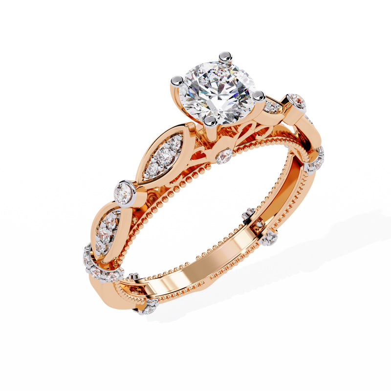 0.84 CT VINTAGE VINE BAND