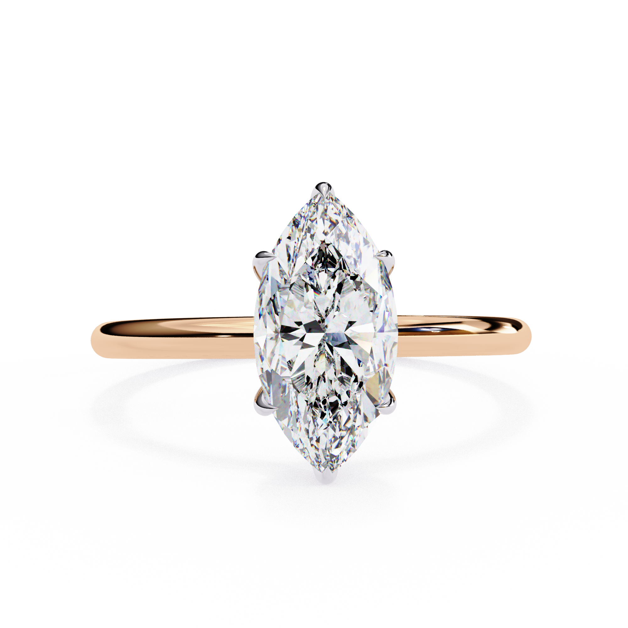 0.82 carat marquise rings 9k