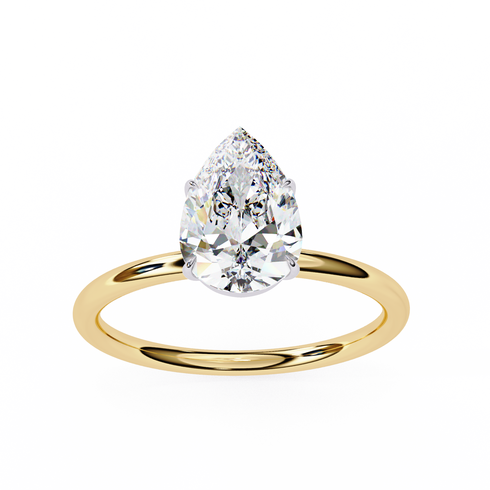 0.89 carat pear rings 9k