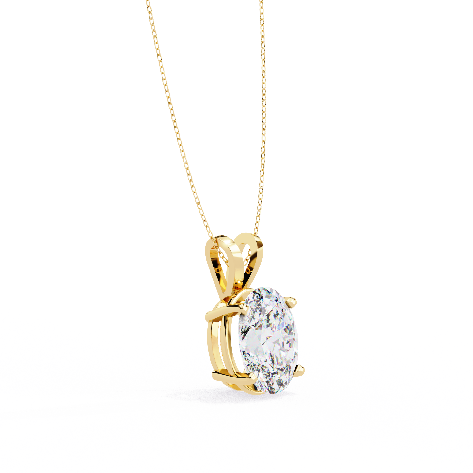 2.48 ct Opulent Oval Pendant 9k
