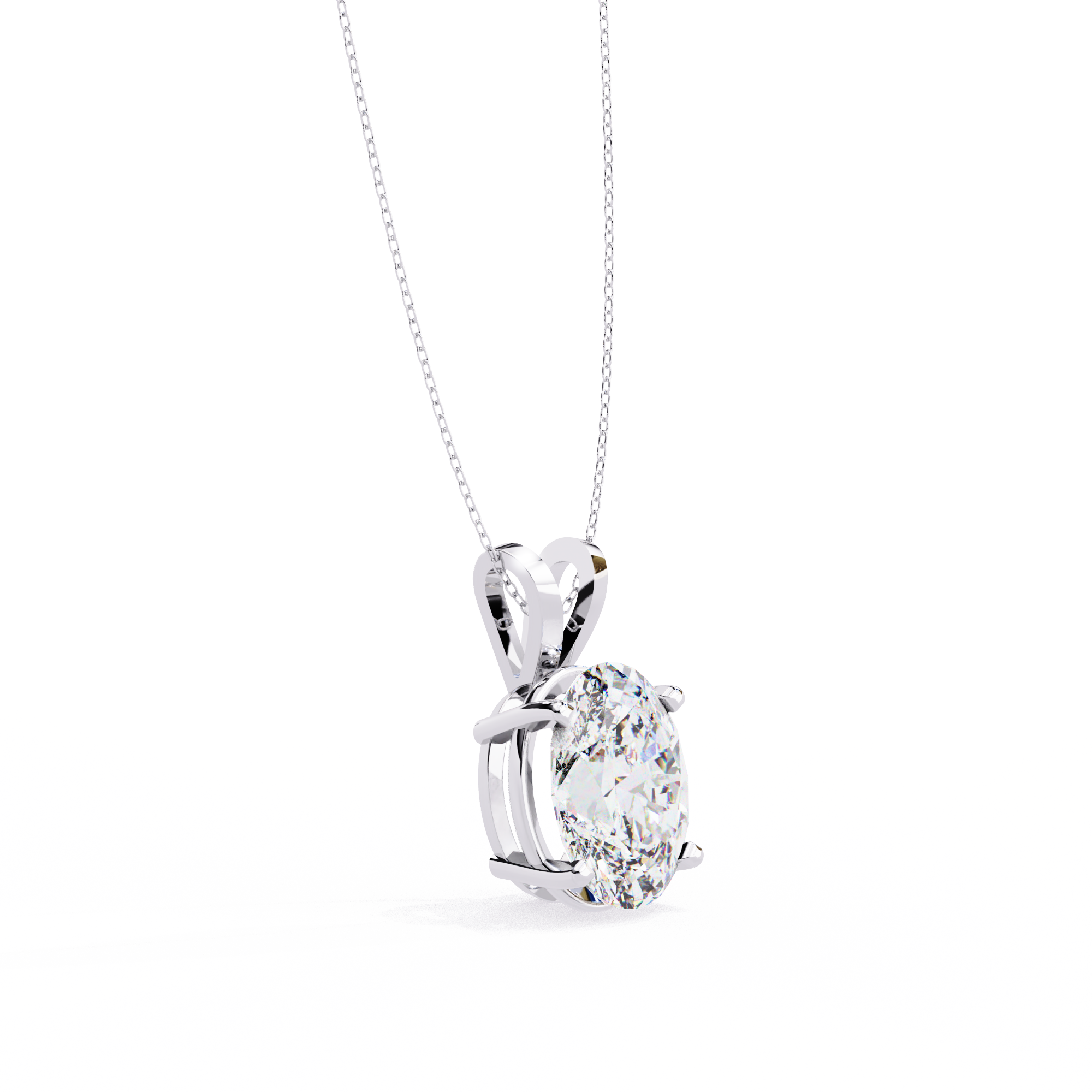 2.48 ct Opulent Oval Pendant 9k