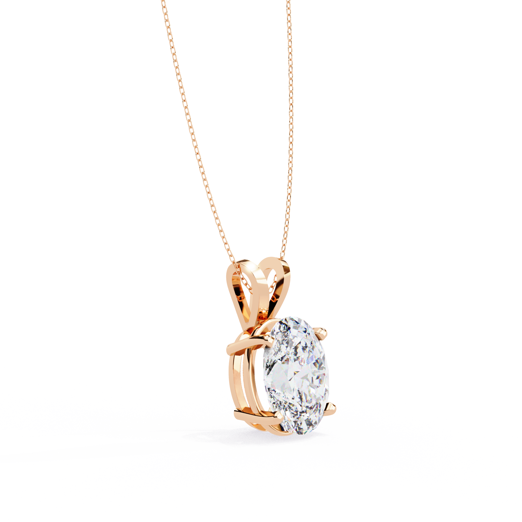2.48 ct Opulent Oval Pendant 9k
